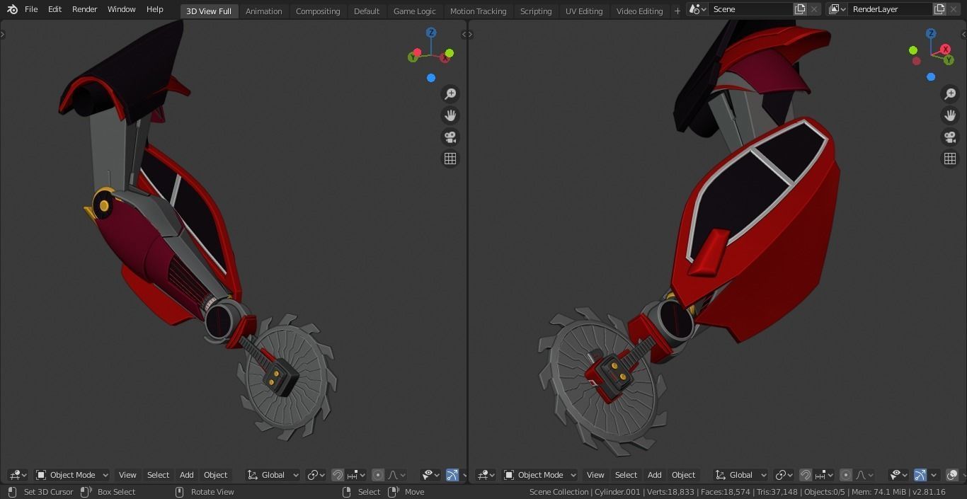  Knockout Transformers Prime Character Rig Low-poly 3D model_13
