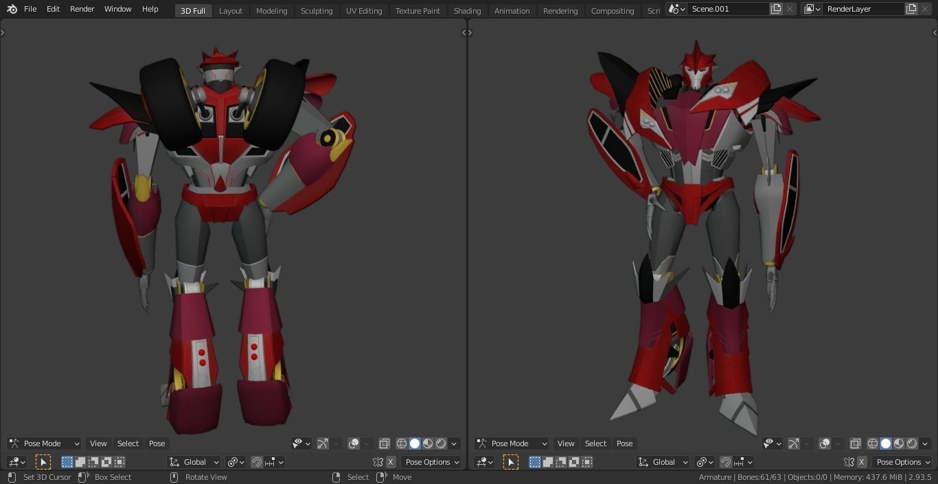  Knockout Transformers Prime Character Rig Low-poly 3D model_12