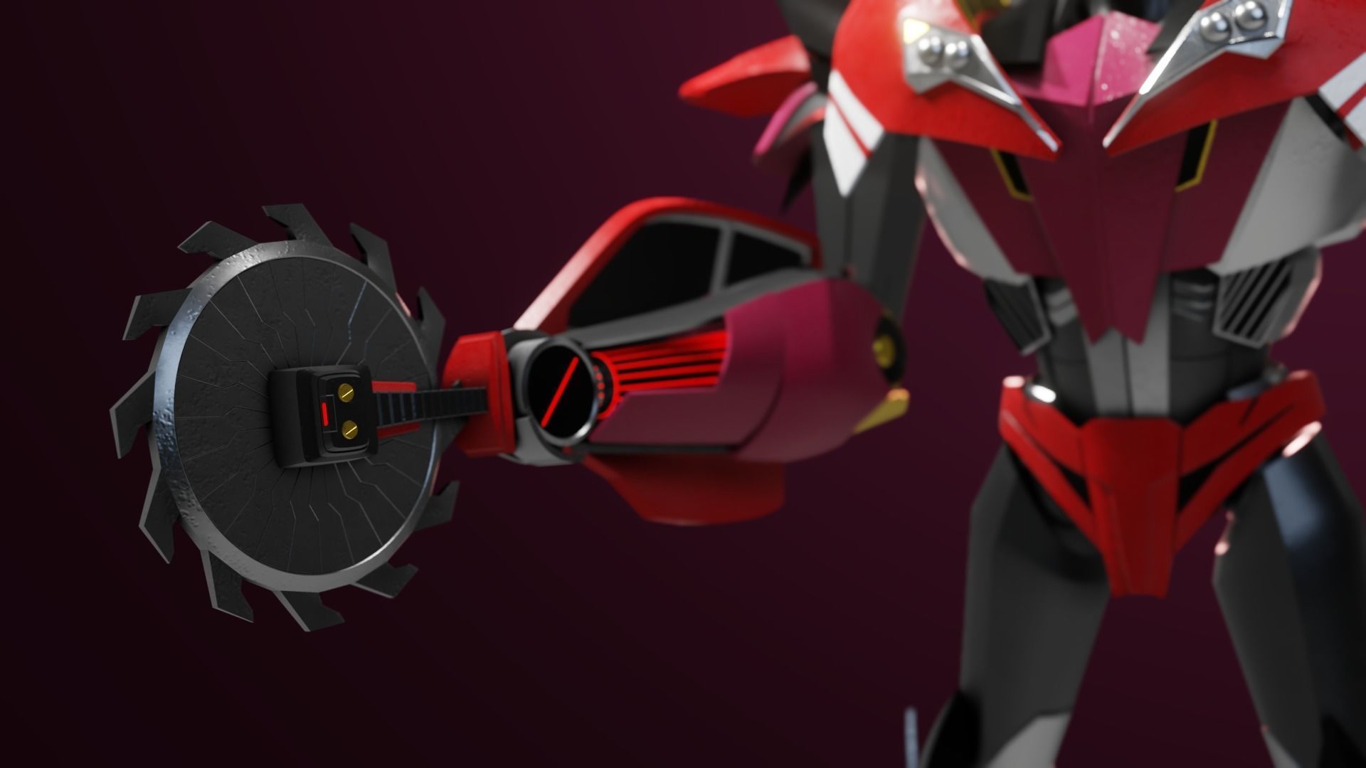  Knockout Transformers Prime Character Rig Low-poly 3D model_5