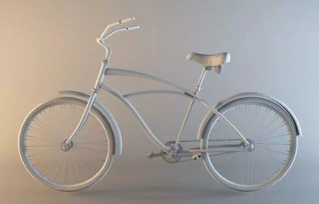 Bicycle road sign 3d model Low-poly 3D model_0