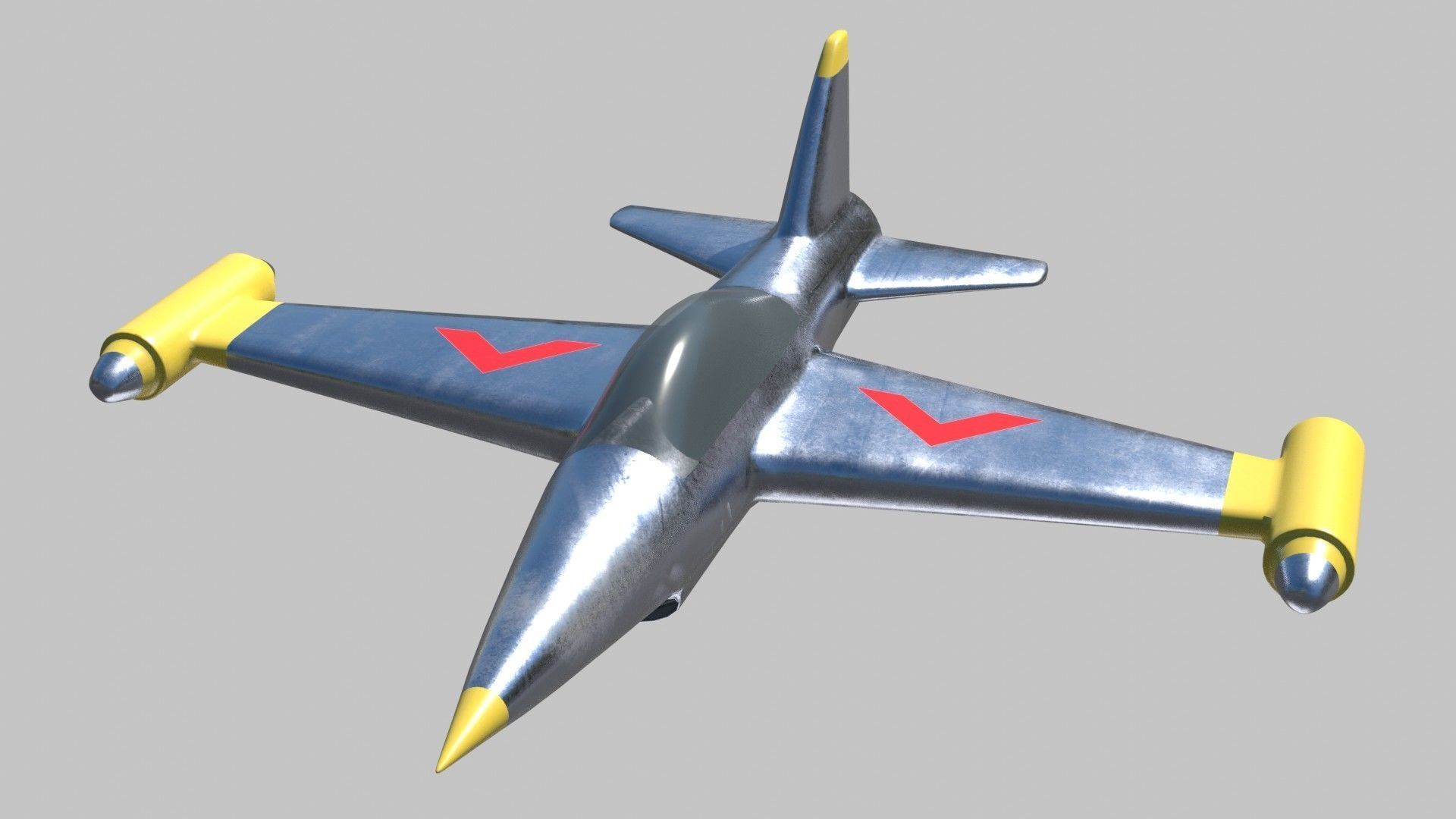 Air Craft 1 Low-poly 3D model_5