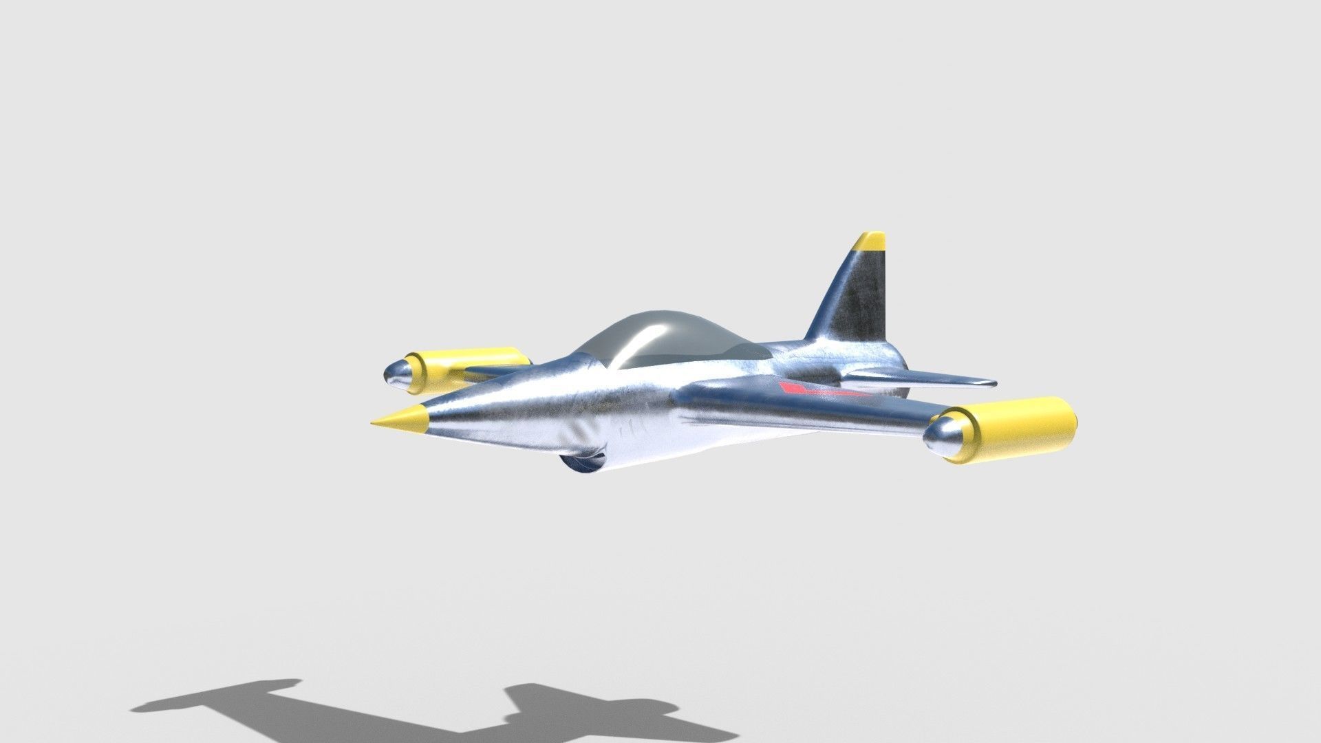 Air Craft 1 Low-poly 3D model_1
