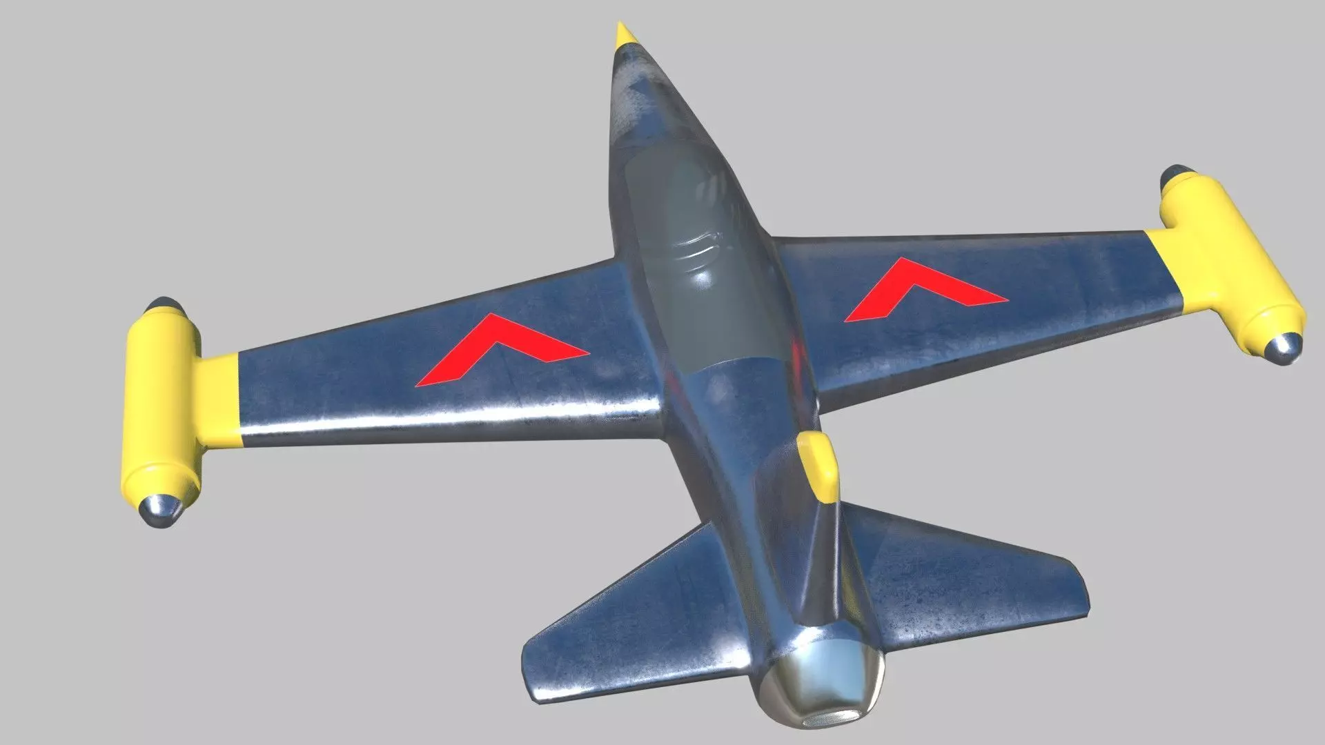 Air Craft 1 Low-poly 3D model_0