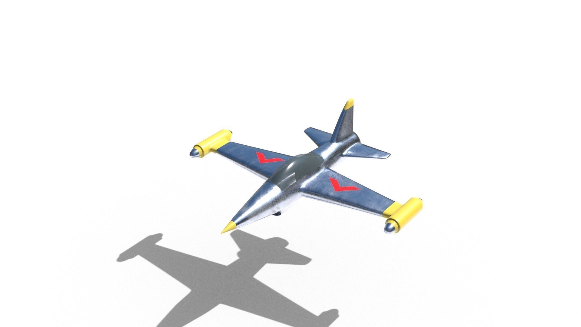 Air Craft 1 Low-poly 3D model_4