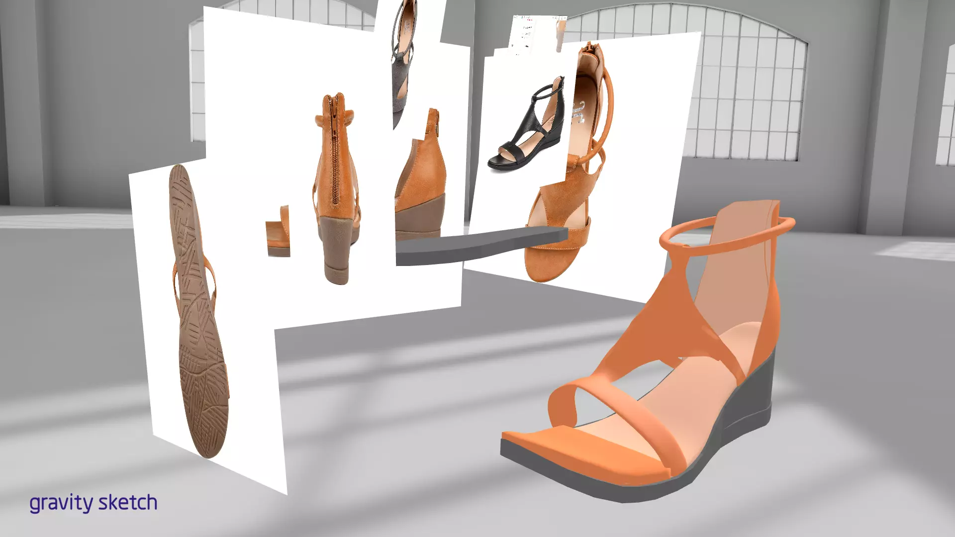 sandal pair of orange sandals Free low-poly 3D model