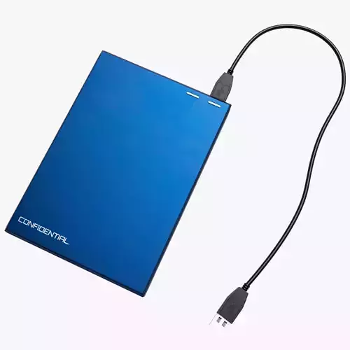 Generic External Hard Drive Storage - GameReady Low-poly 3D model