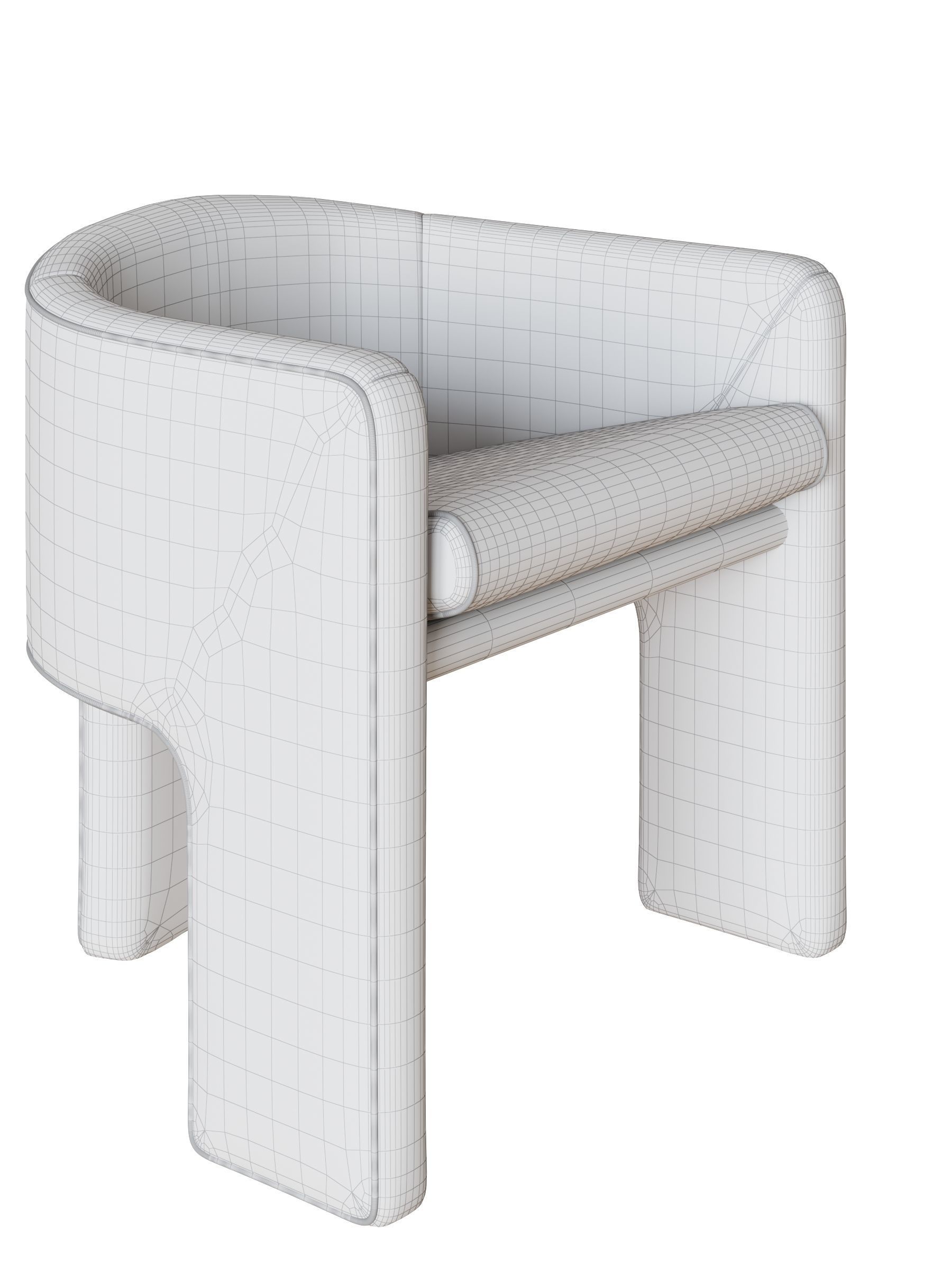 Armchair FL Modern Design modern spaces Low-poly 3D model_5