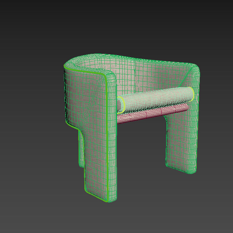 Armchair FL Modern Design modern spaces Low-poly 3D model_13