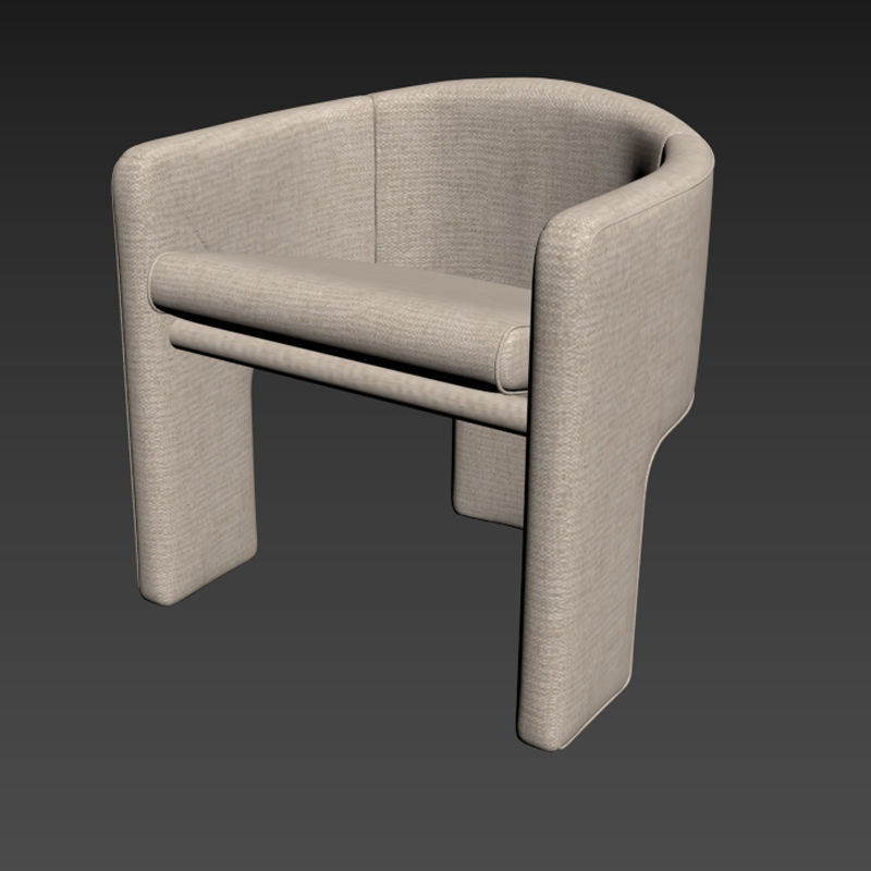 Armchair FL Modern Design modern spaces Low-poly 3D model_8