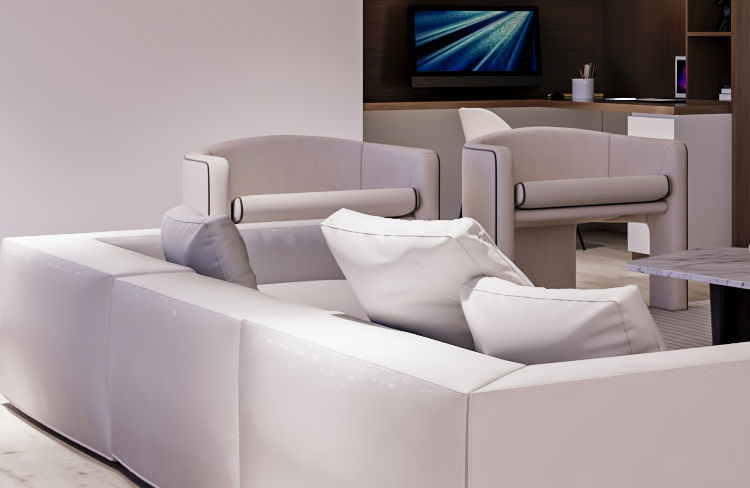 Armchair FL Modern Design modern spaces Low-poly 3D model_7