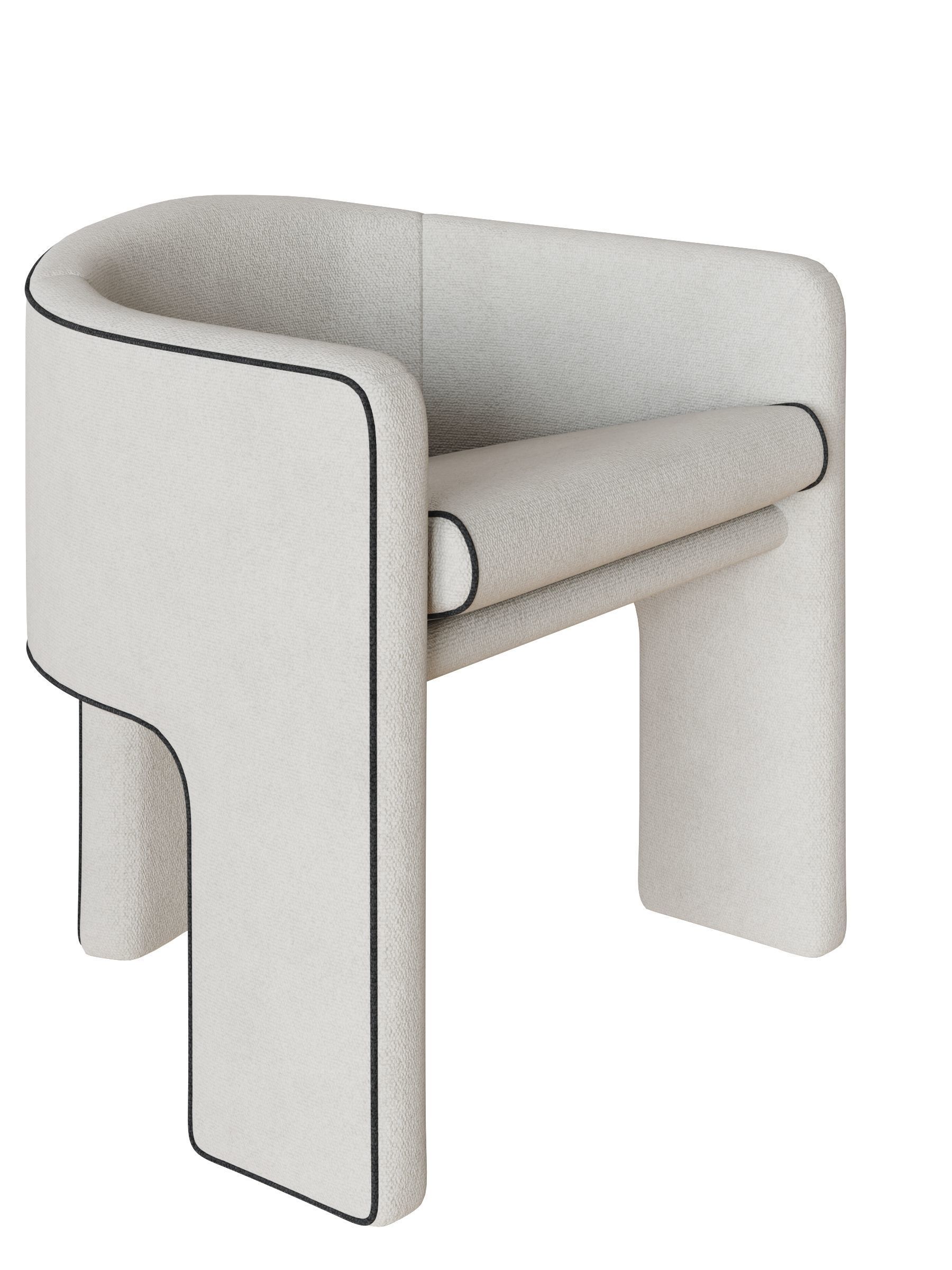 Armchair FL Modern Design modern spaces Low-poly 3D model_1