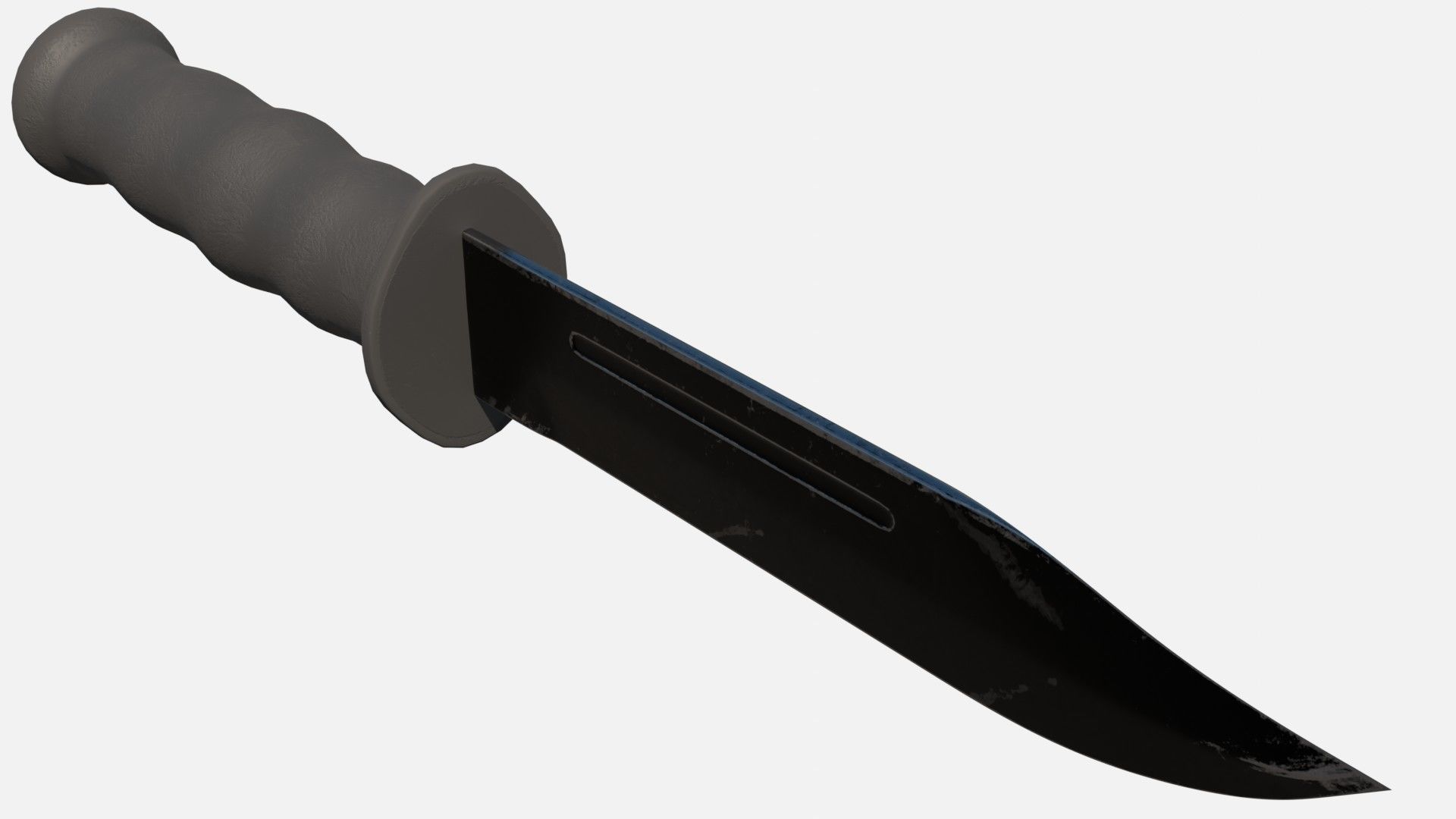 Combat Knife Low-poly 3D model_5