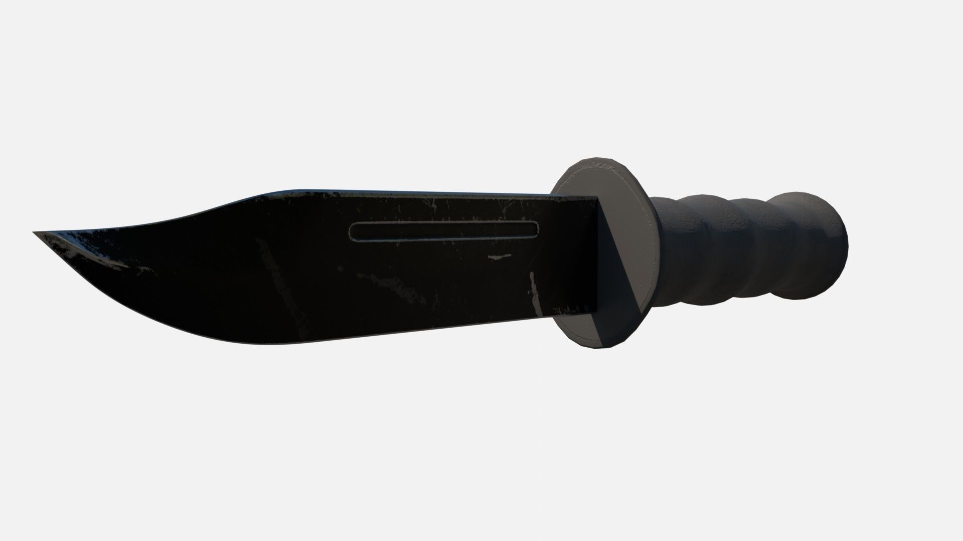 Combat Knife Low-poly 3D model_4