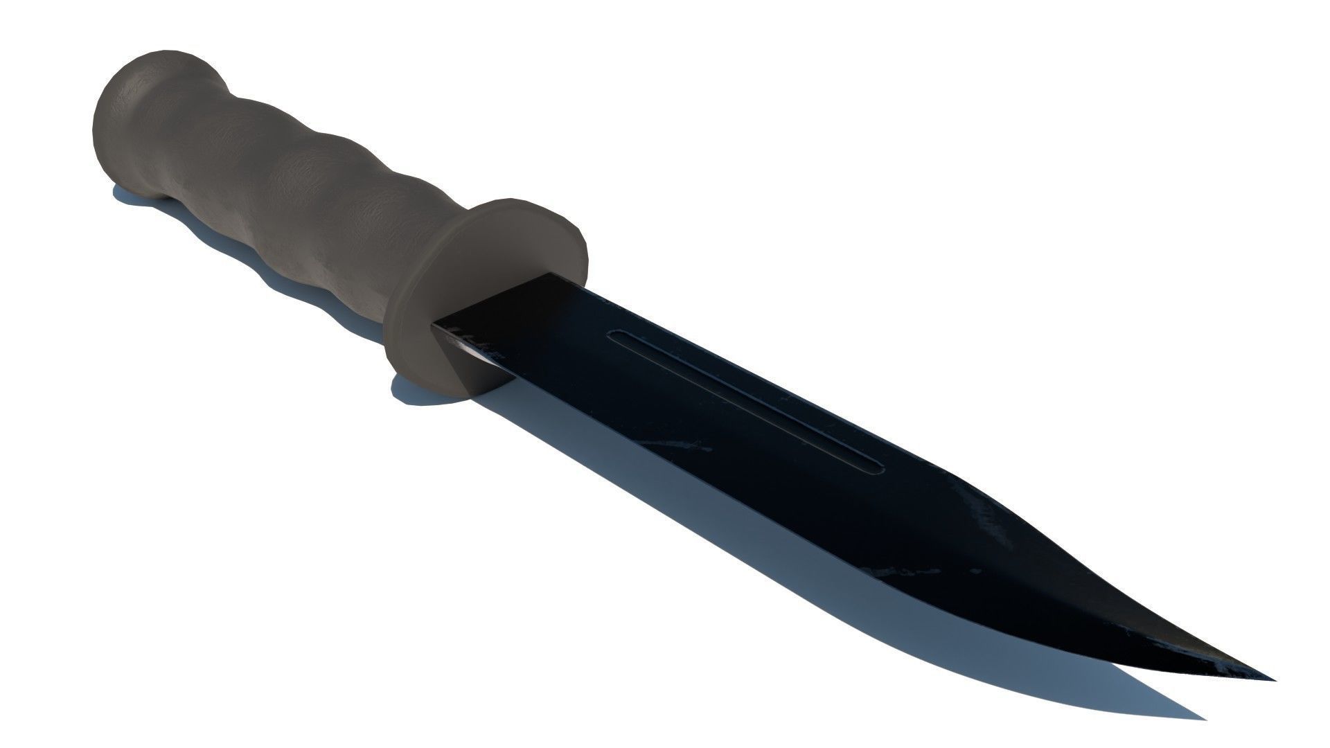 Combat Knife Low-poly 3D model_6
