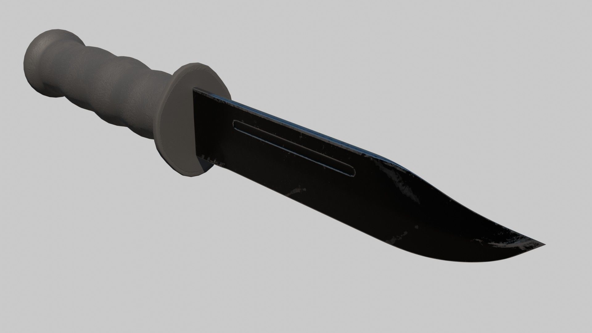 Combat Knife Low-poly 3D model_3
