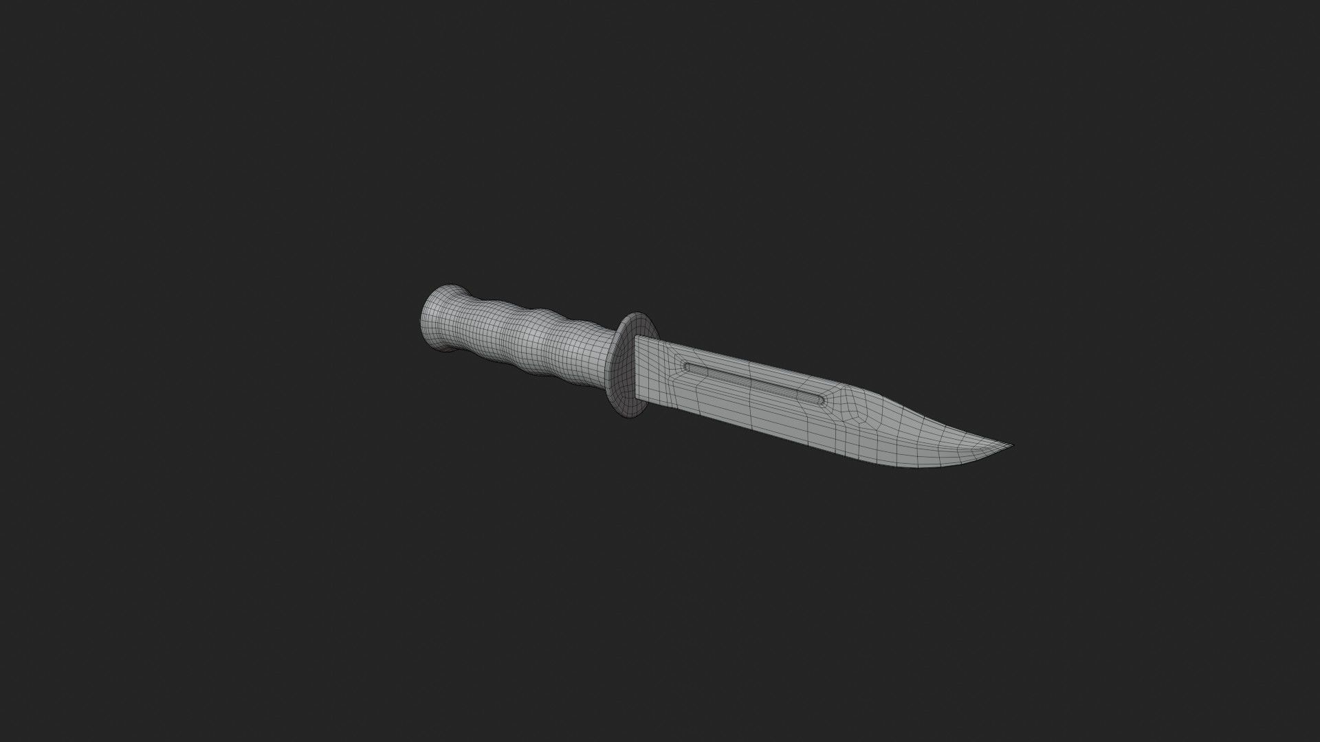 Combat Knife Low-poly 3D model_8