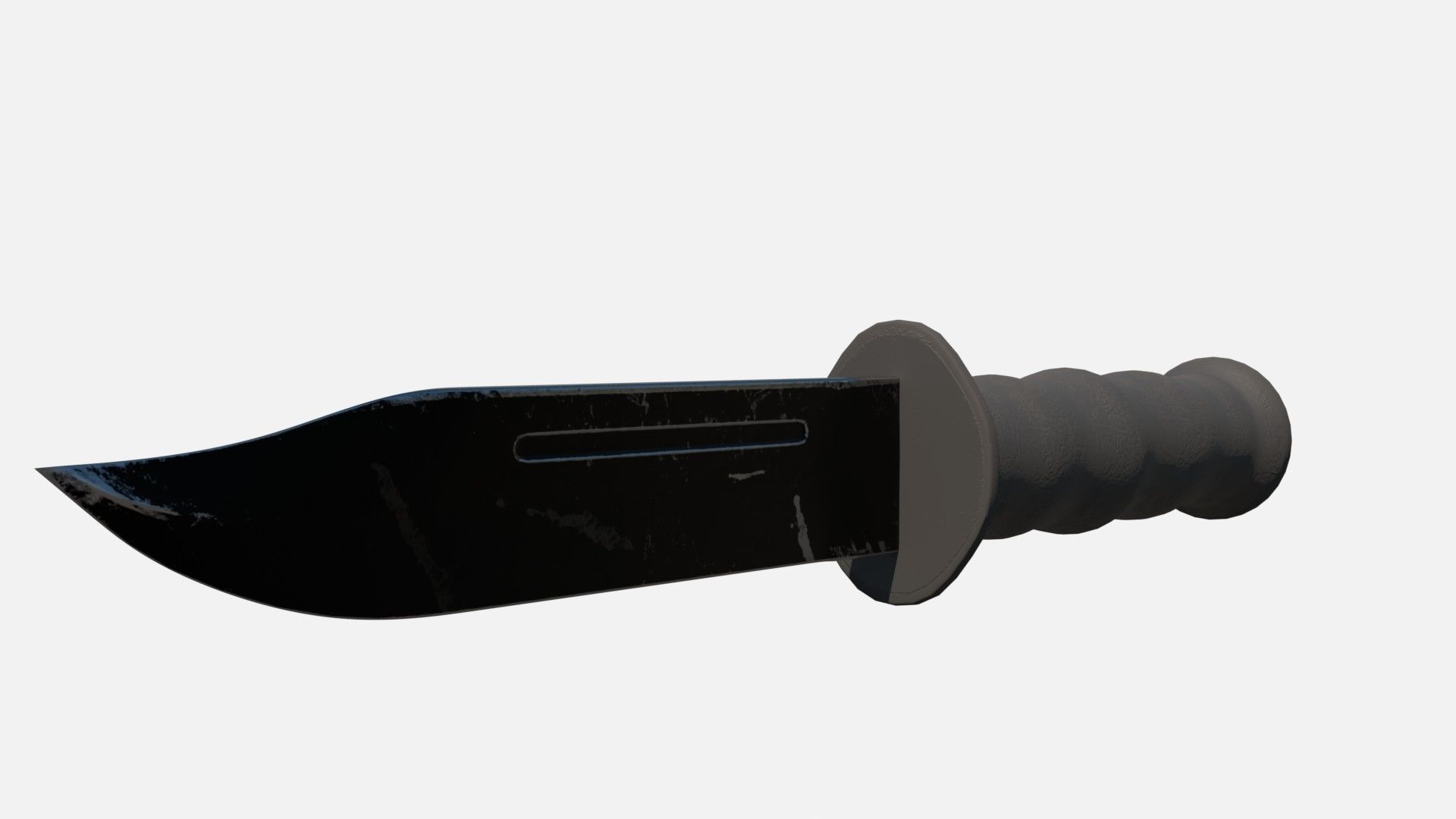 Combat Knife Low-poly 3D model_2