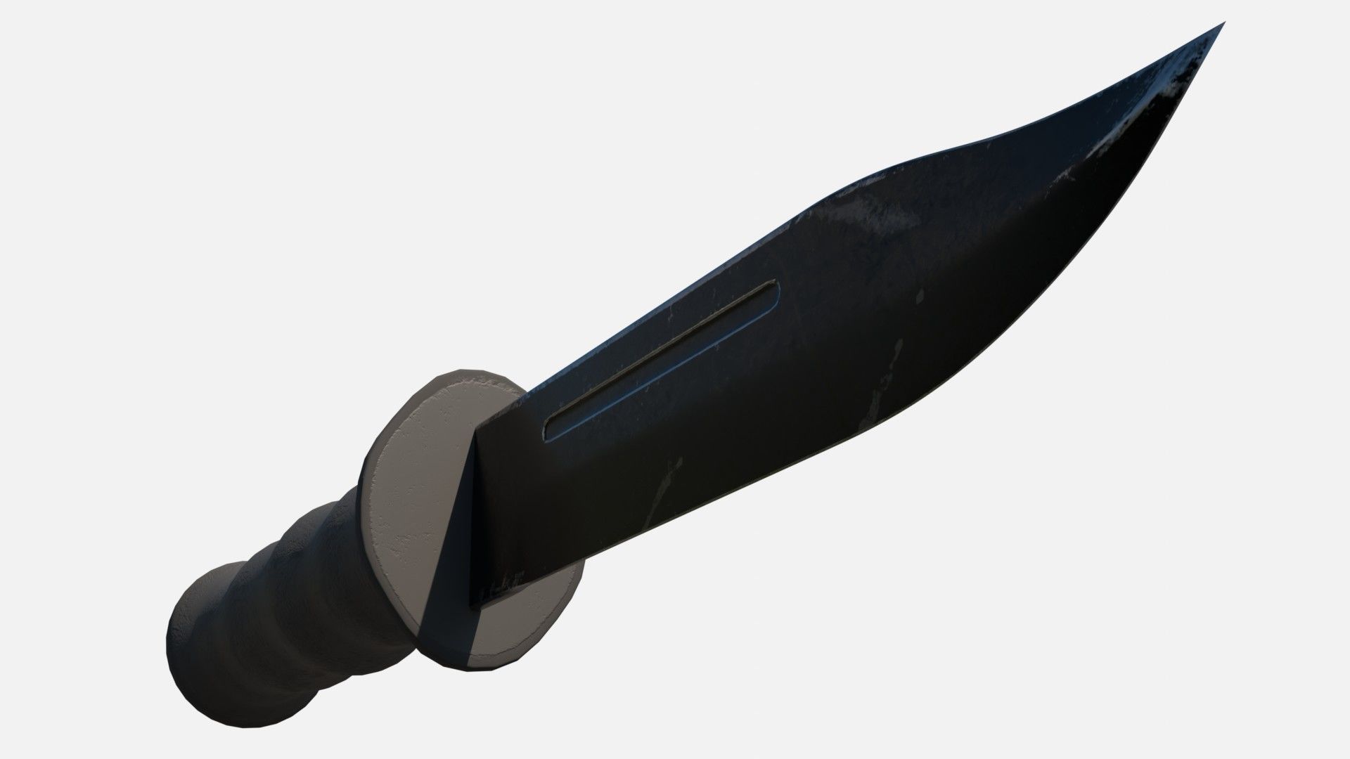 Combat Knife Low-poly 3D model_1
