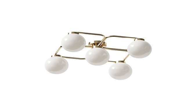 Champignon 5-Light Flushmount - West Elm 3D model