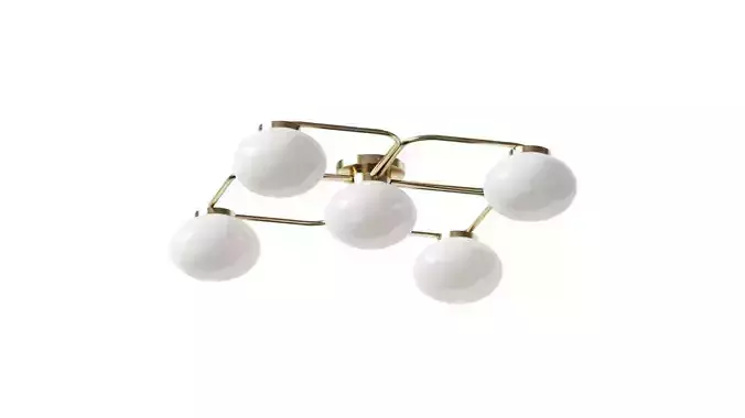 Champignon 5-Light Flushmount - West Elm 3D model