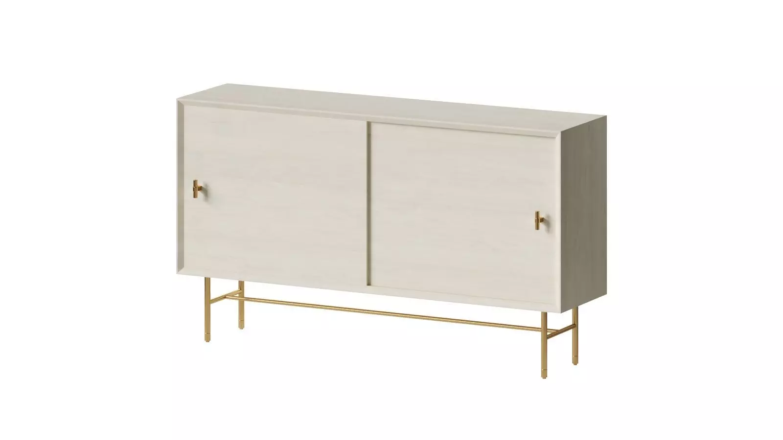 Modernist Wood Lacquer Console - West Elm 3D model