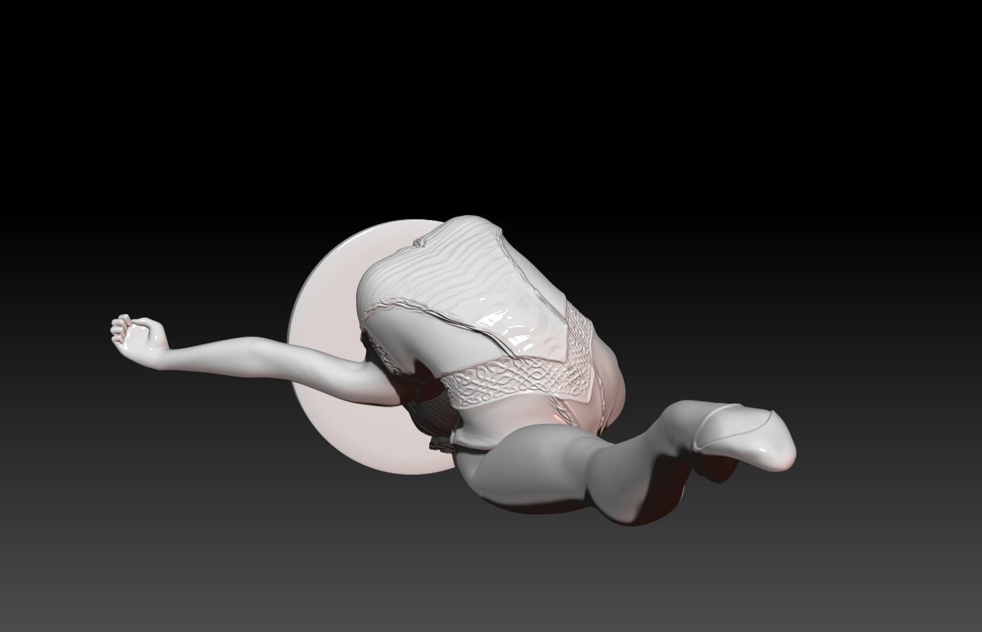 Gymnast-gymnastic Pose 3D print model_8