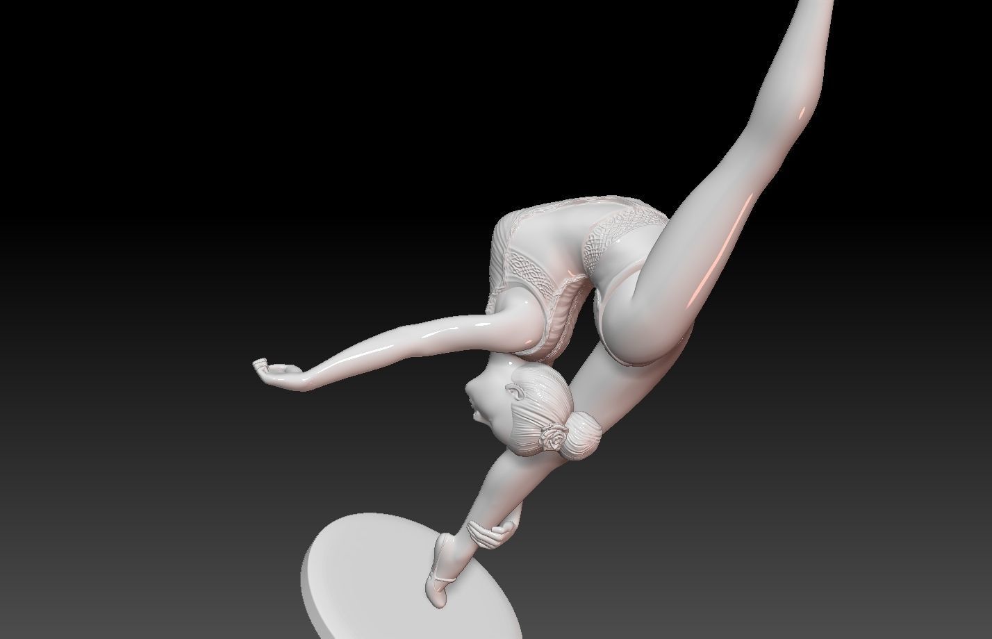 Gymnast-gymnastic Pose 3D print model_9