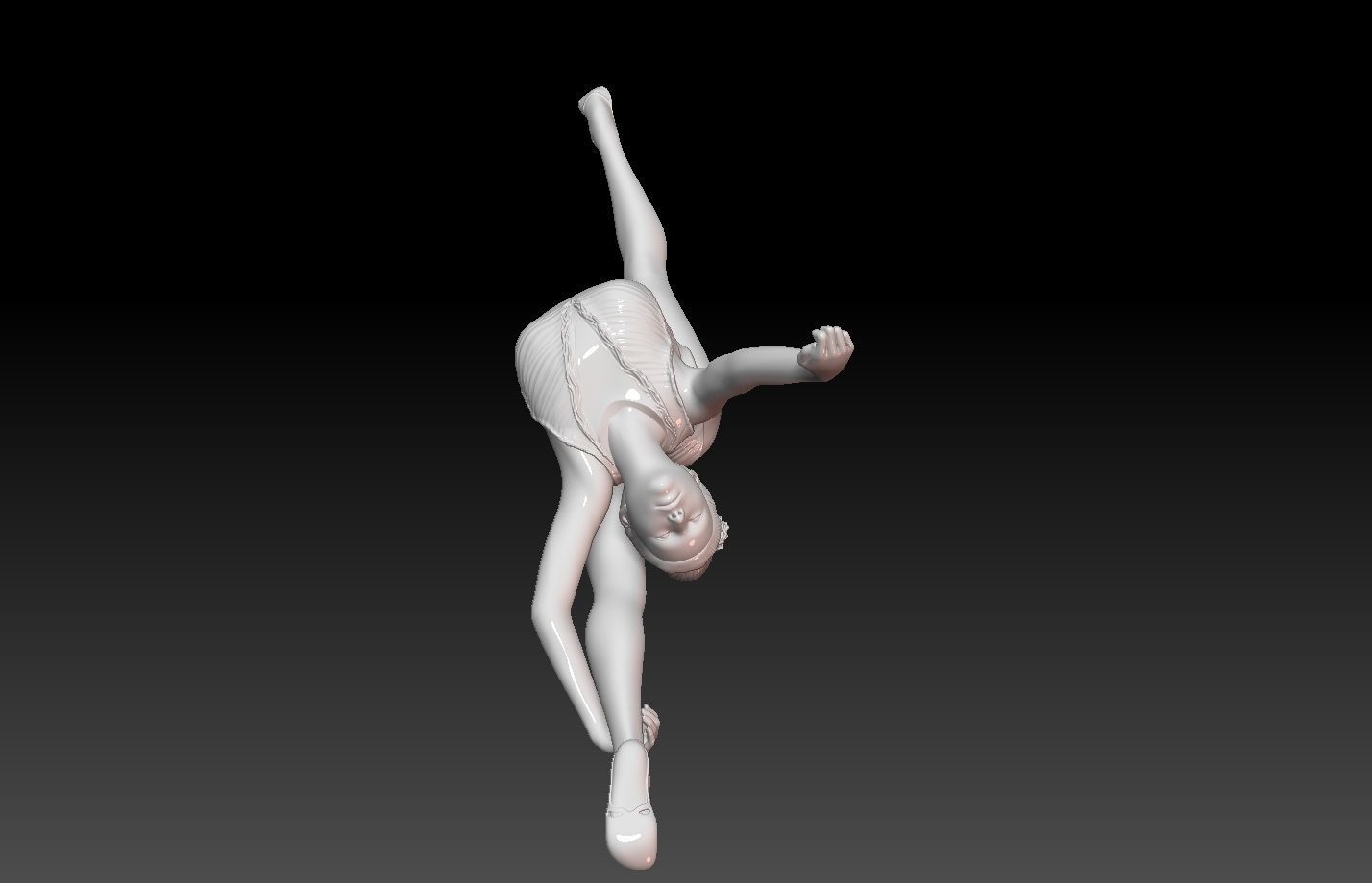 Gymnast-gymnastic Pose 3D print model_11