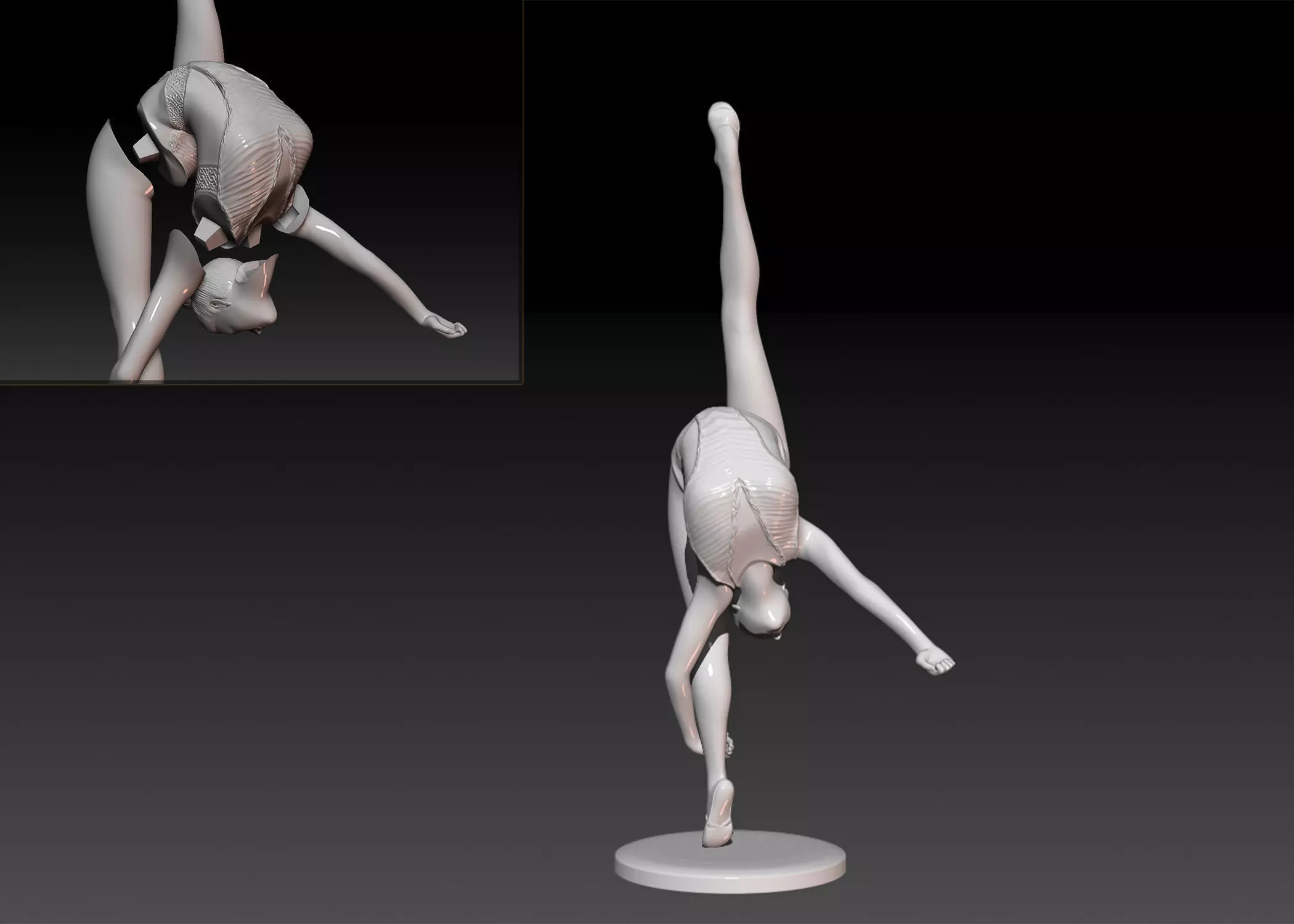 Gymnast-gymnastic Pose 3D print model_0