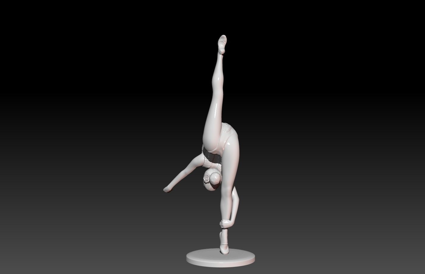 Gymnast-gymnastic Pose 3D print model_5
