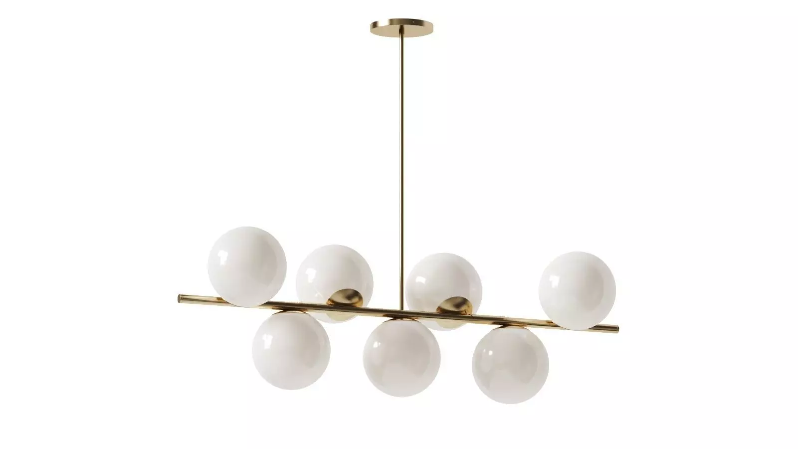 Sphere Stem 7-Light Chandelier - West Elm 3D model_0