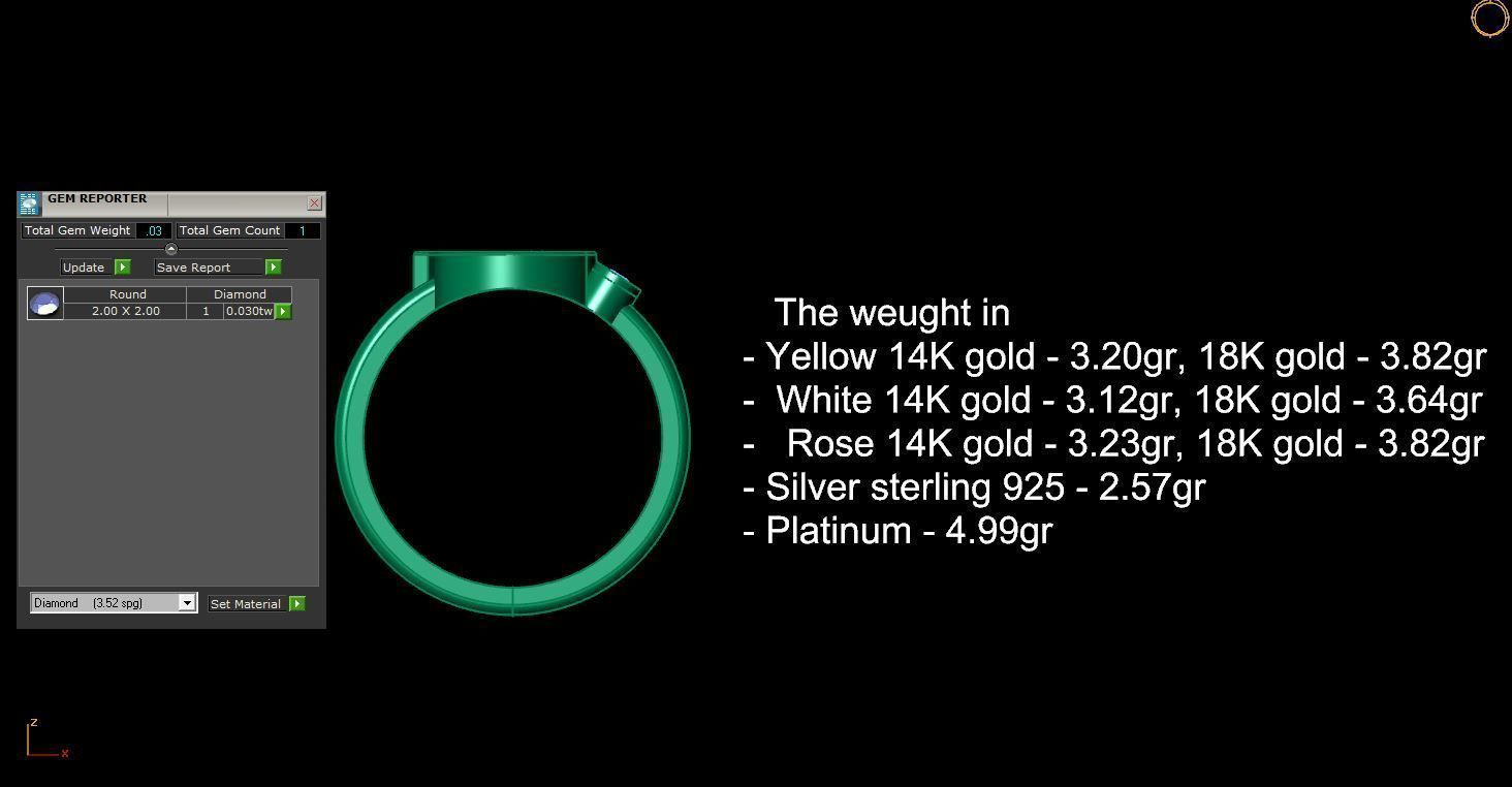 - Old English font ring T 3D print model_12