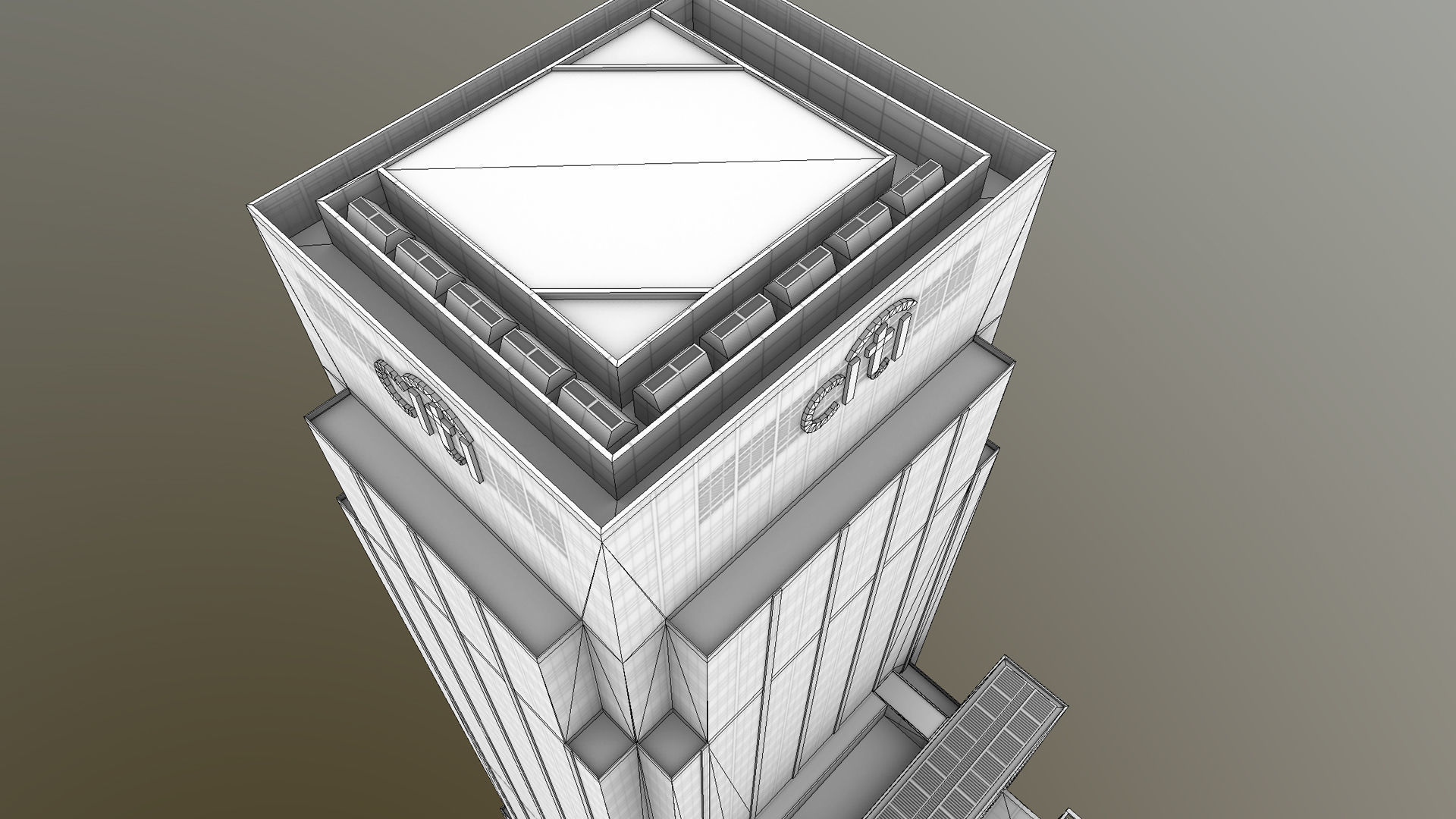 London 25 Canada Square 33 Canada Square Low-poly 3D model_27