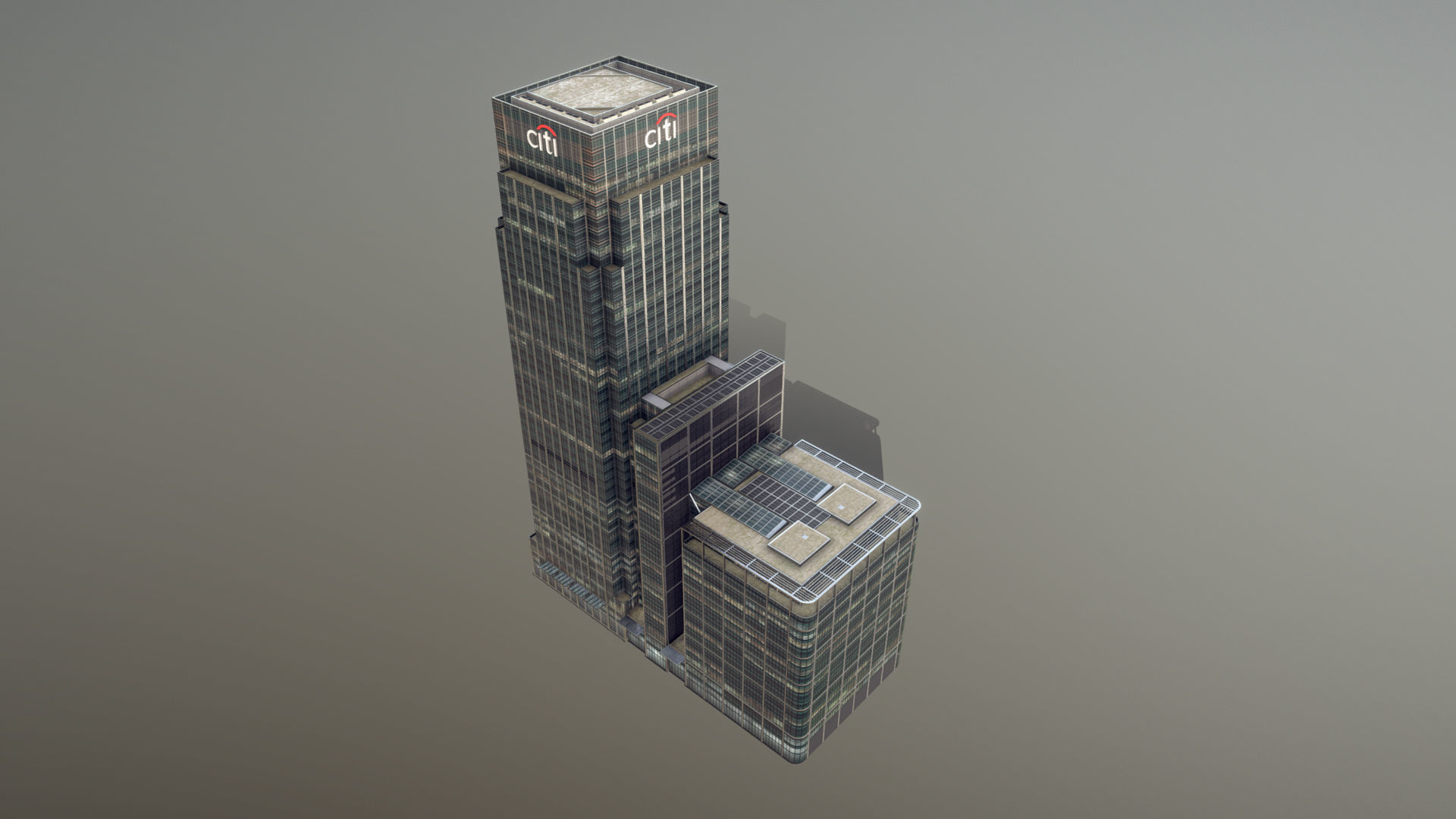 London 25 Canada Square 33 Canada Square Low-poly 3D model_7