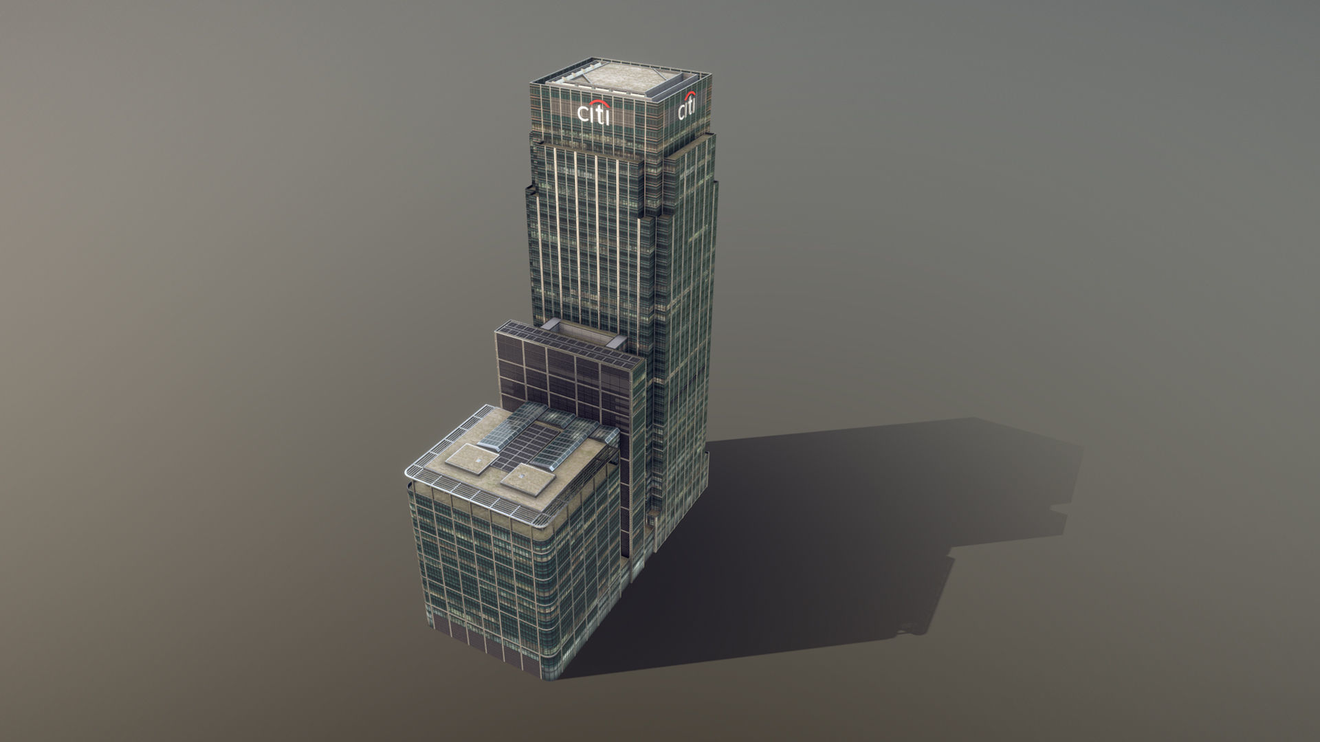London 25 Canada Square 33 Canada Square Low-poly 3D model_5