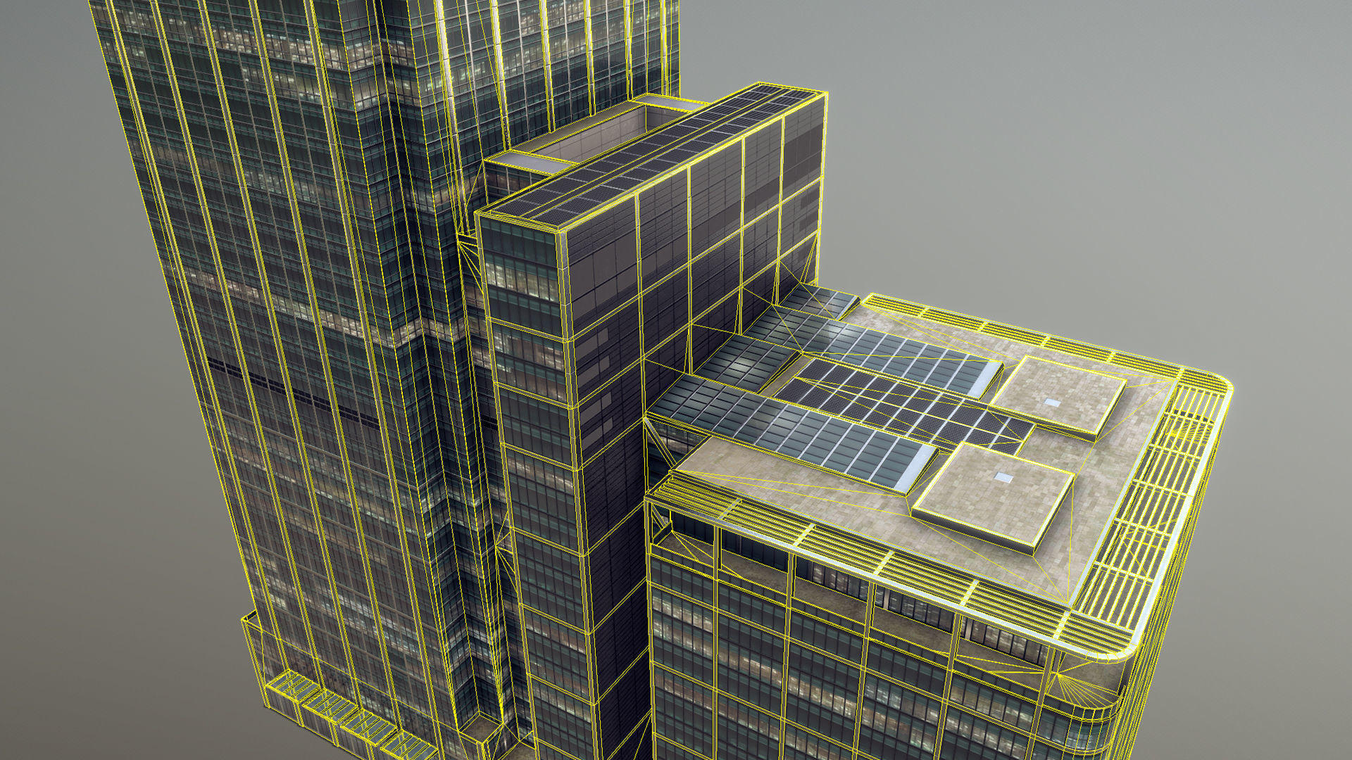 London 25 Canada Square 33 Canada Square Low-poly 3D model_24