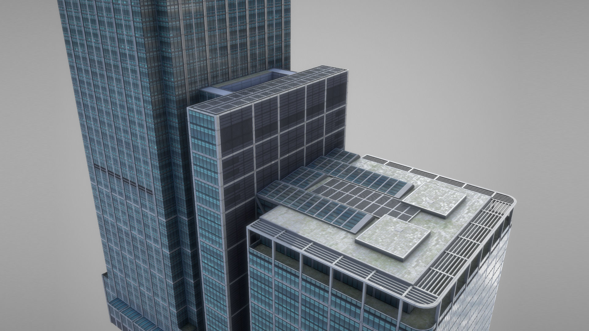 London 25 Canada Square 33 Canada Square Low-poly 3D model_16