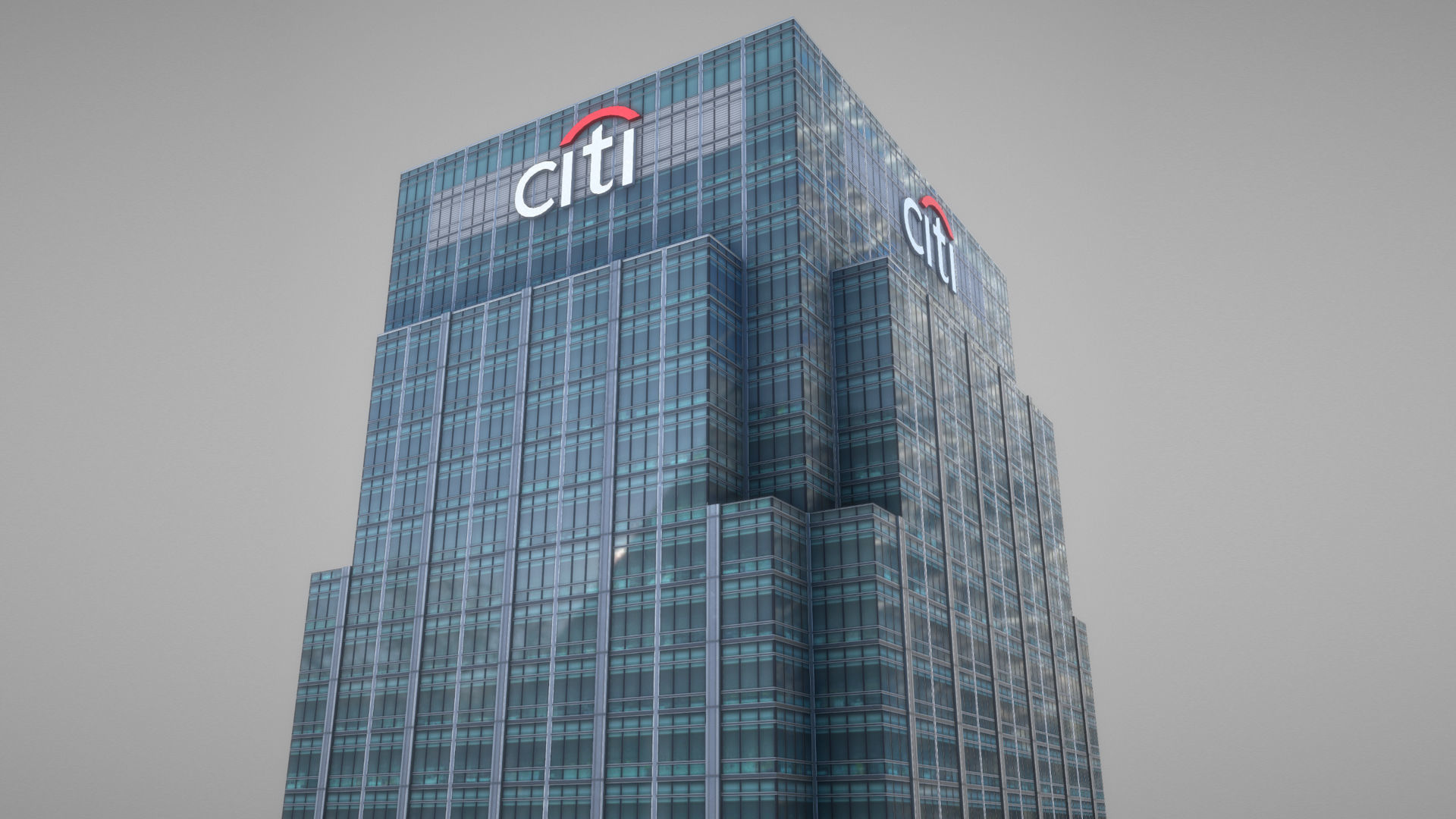 London 25 Canada Square 33 Canada Square Low-poly 3D model_15