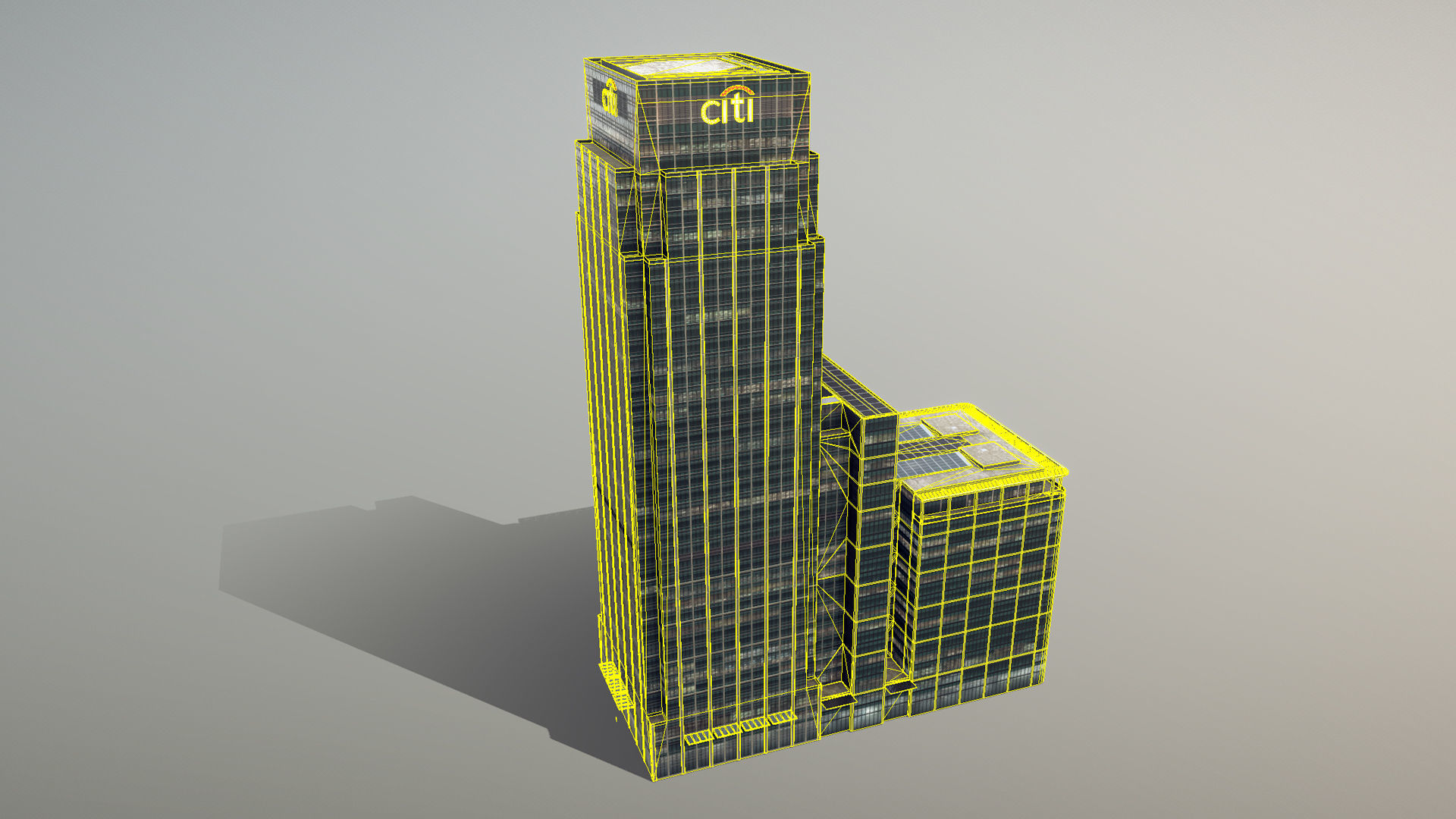 London 25 Canada Square 33 Canada Square Low-poly 3D model_23