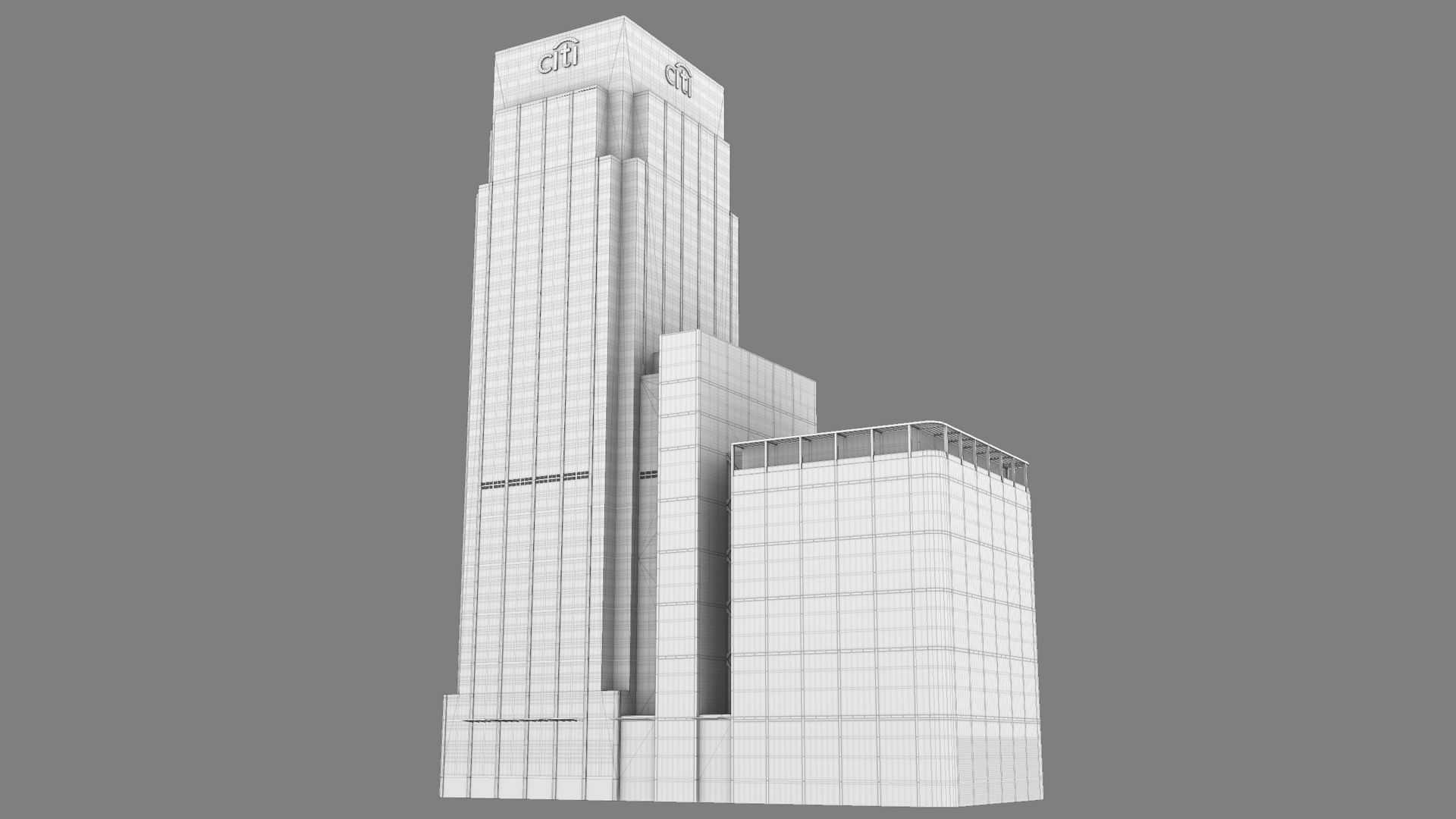 London 25 Canada Square 33 Canada Square Low-poly 3D model_30