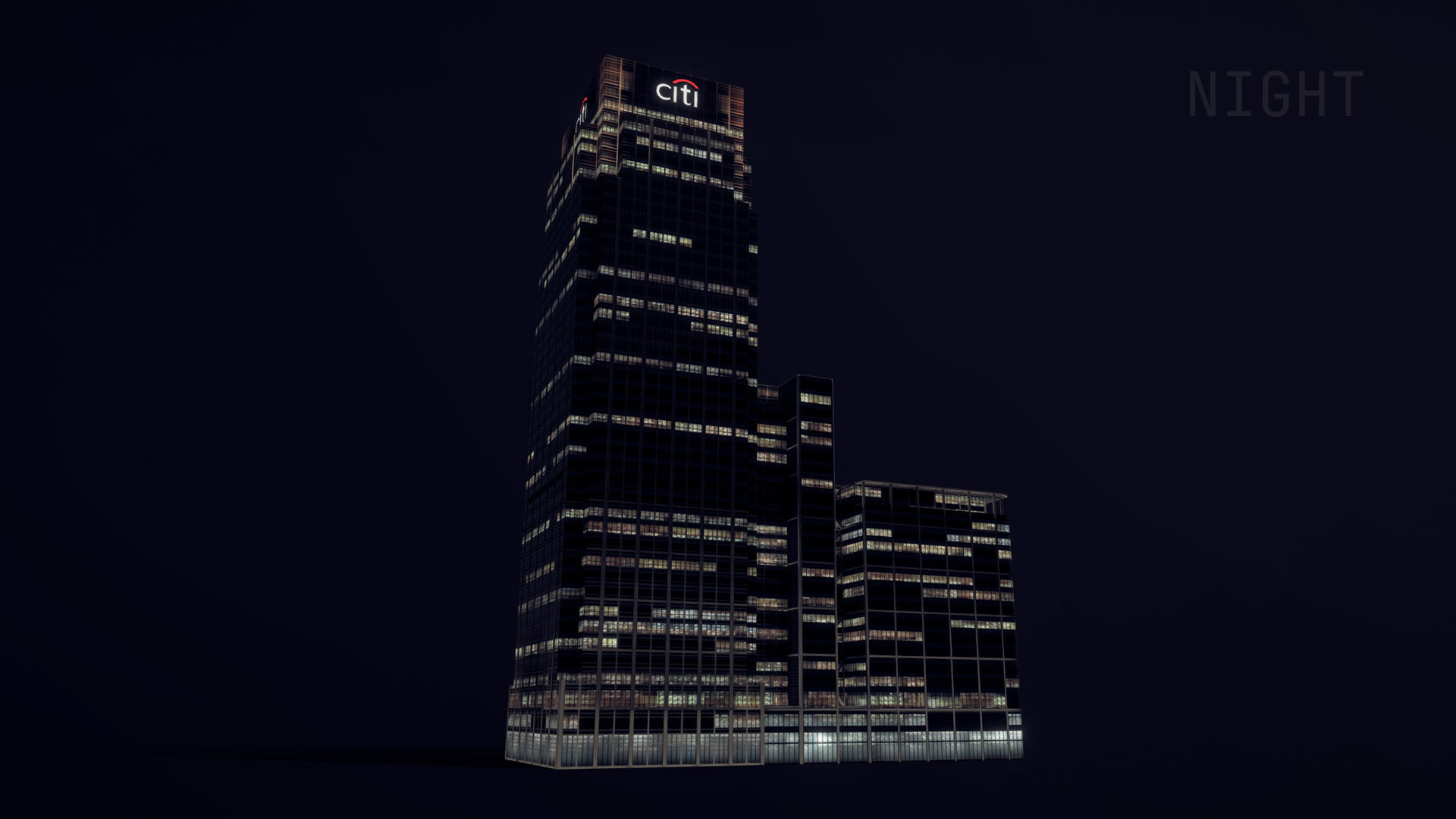 London 25 Canada Square 33 Canada Square Low-poly 3D model_20