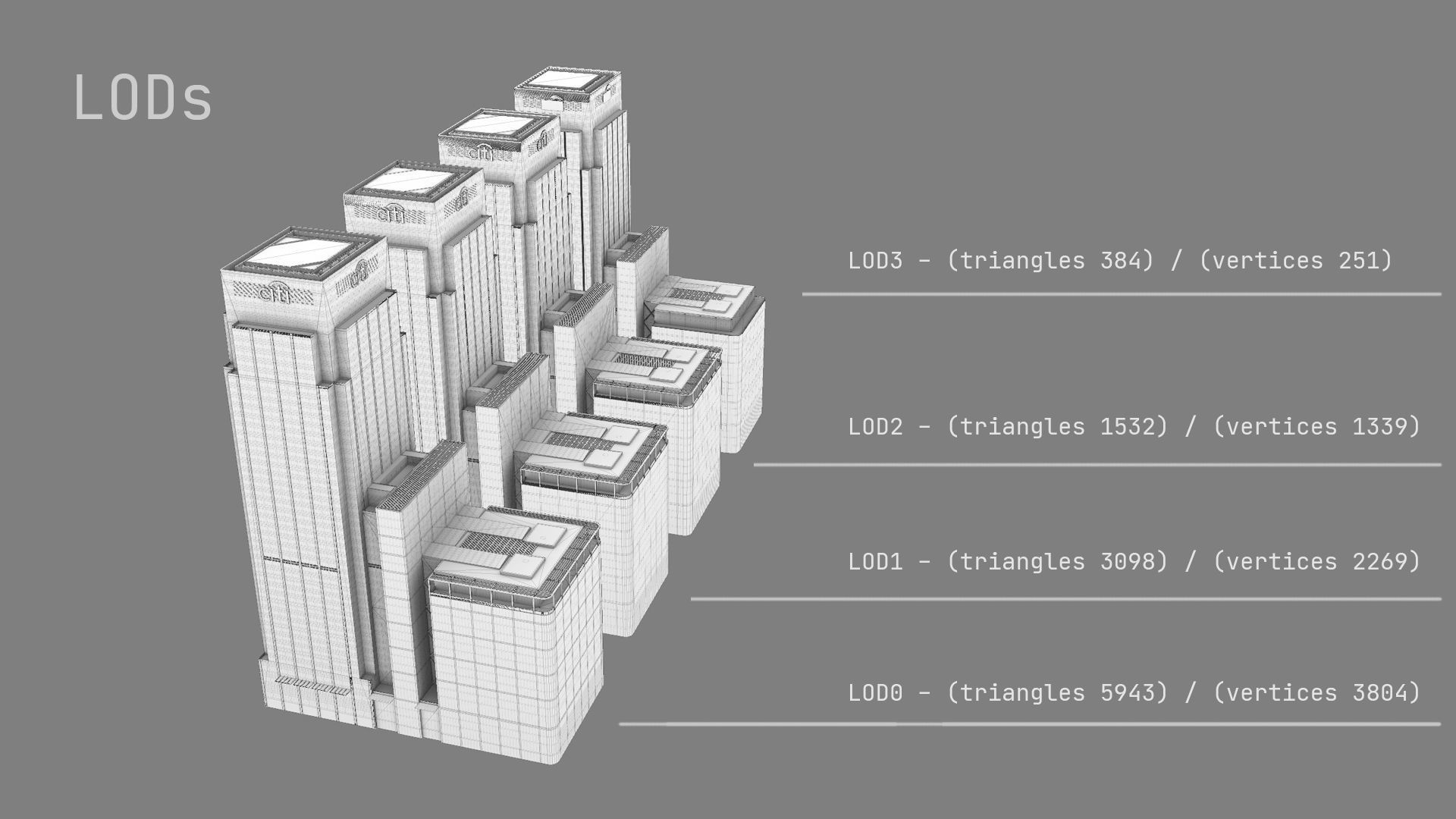 London 25 Canada Square 33 Canada Square Low-poly 3D model_34