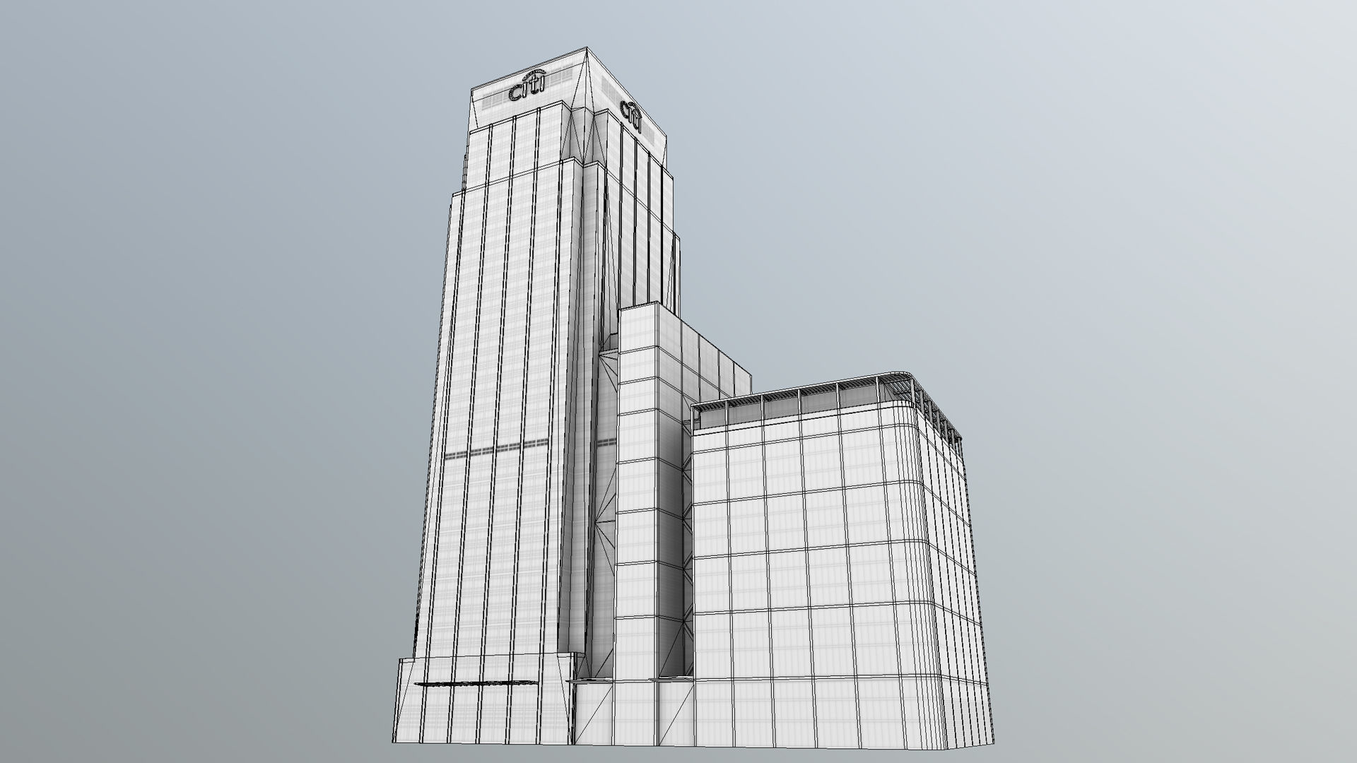London 25 Canada Square 33 Canada Square Low-poly 3D model_28
