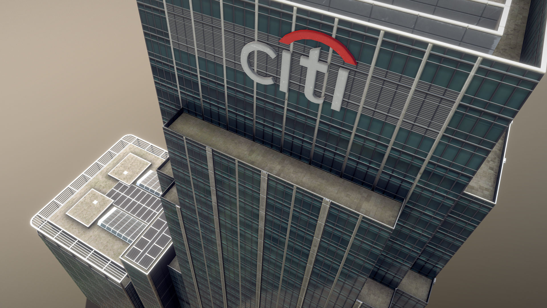 London 25 Canada Square 33 Canada Square Low-poly 3D model_11