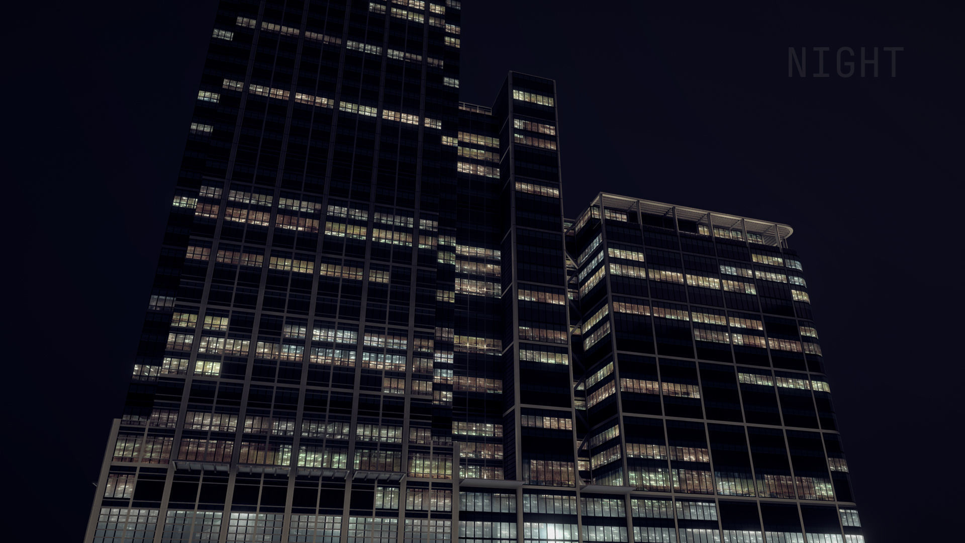 London 25 Canada Square 33 Canada Square Low-poly 3D model_22