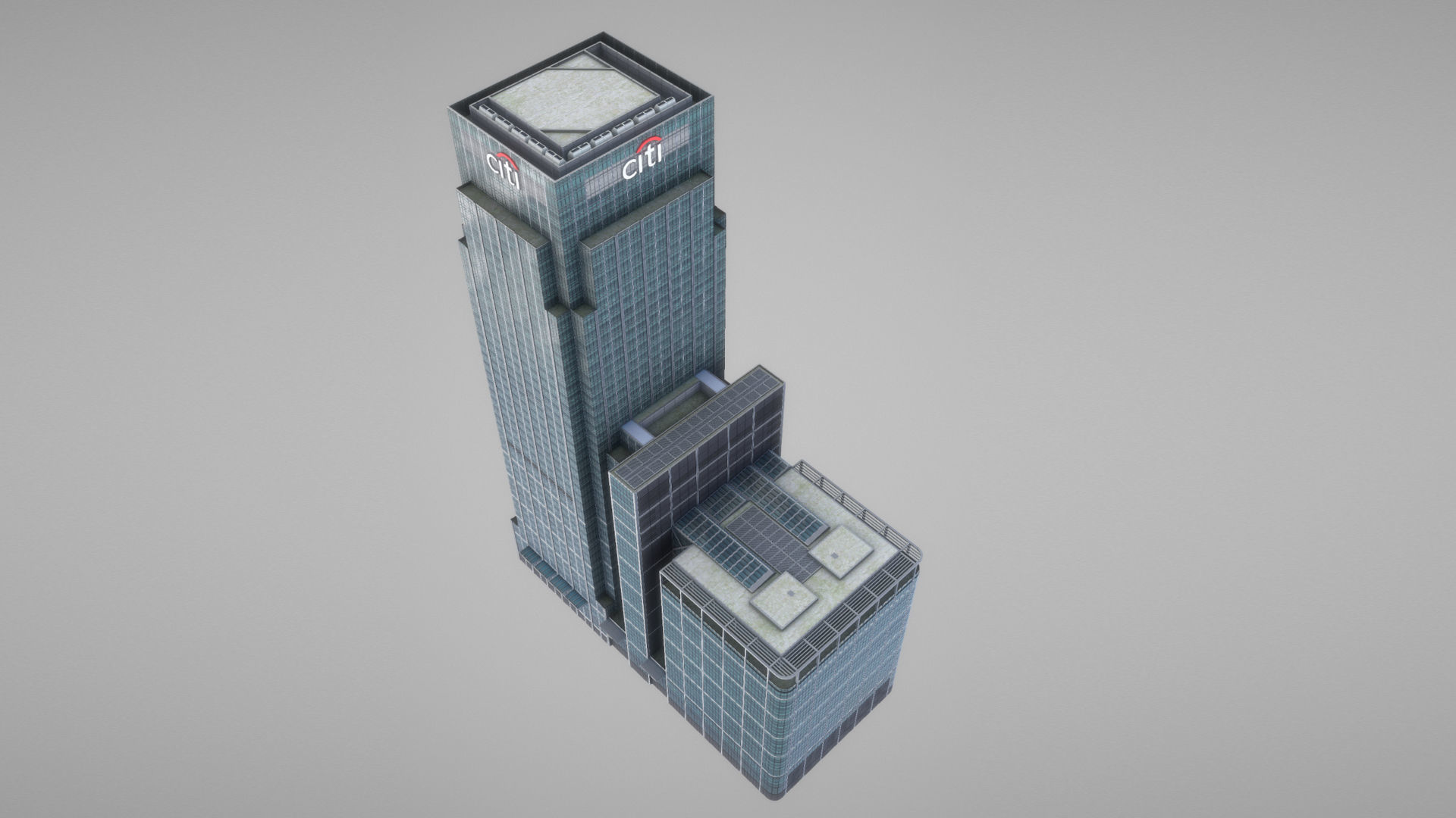 London 25 Canada Square 33 Canada Square Low-poly 3D model_18