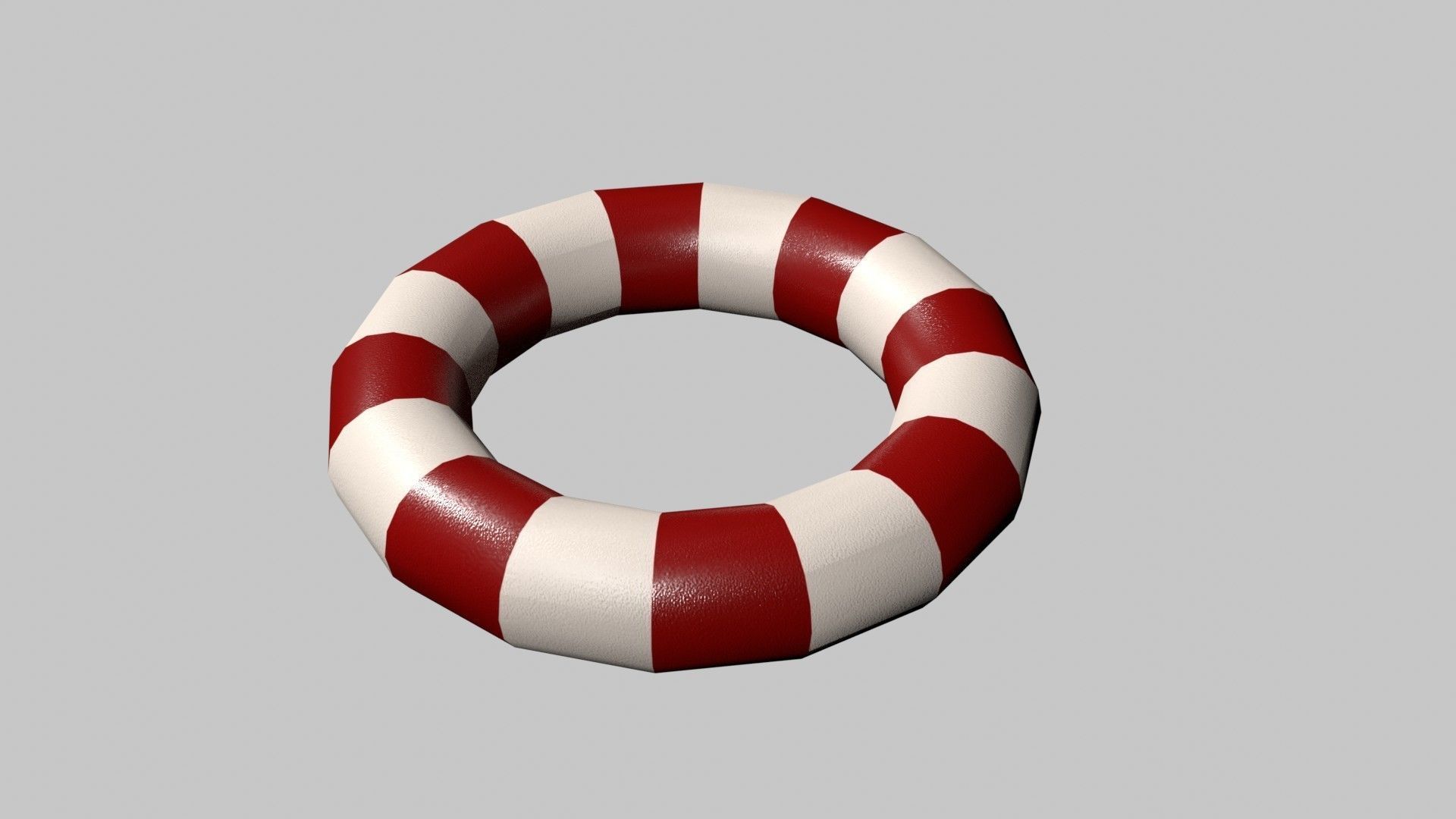 Life Buoy Cartoon Low-poly 3D model_1