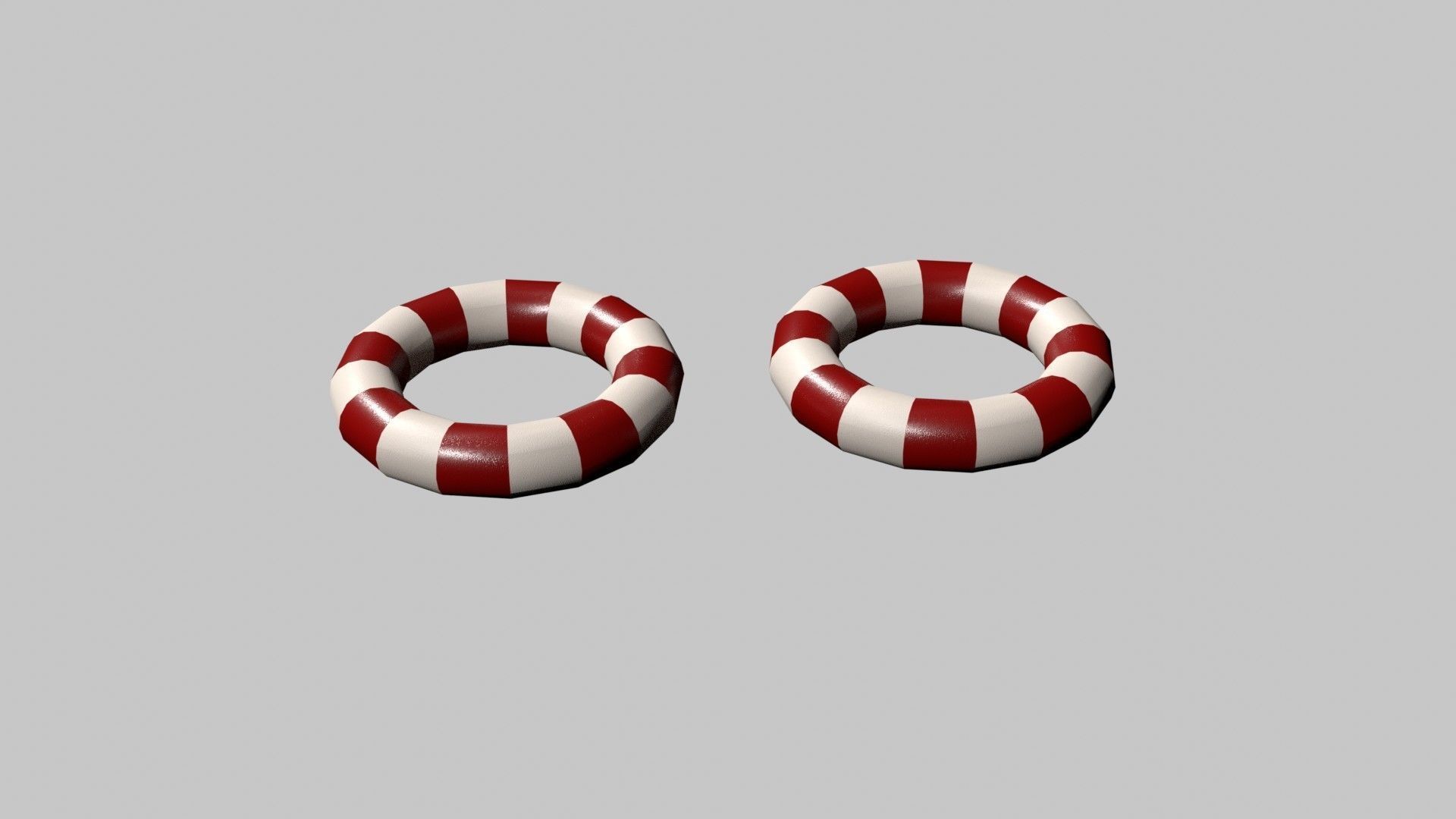 Life Buoy Cartoon Low-poly 3D model_2