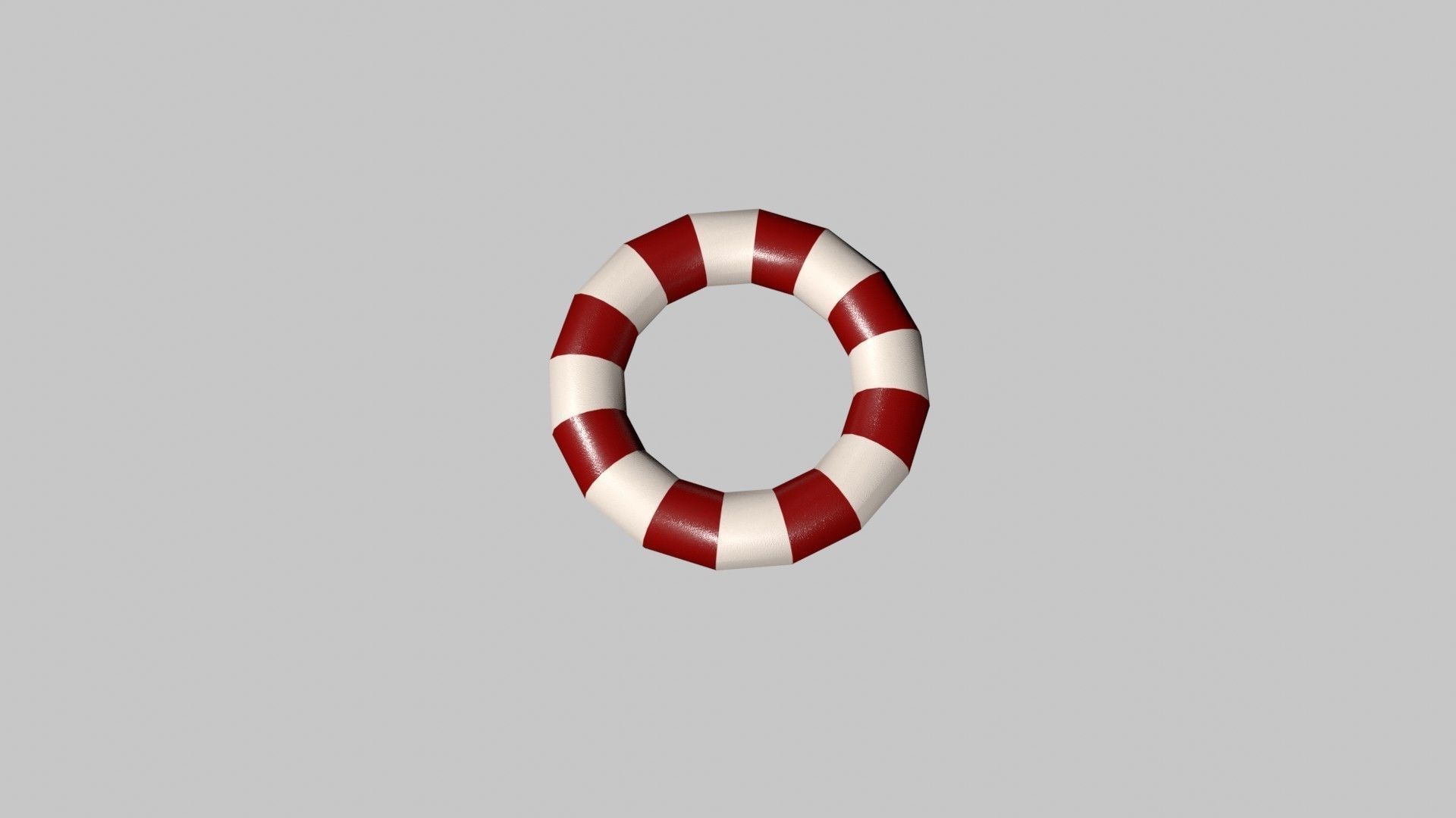 Life Buoy Cartoon Low-poly 3D model_3