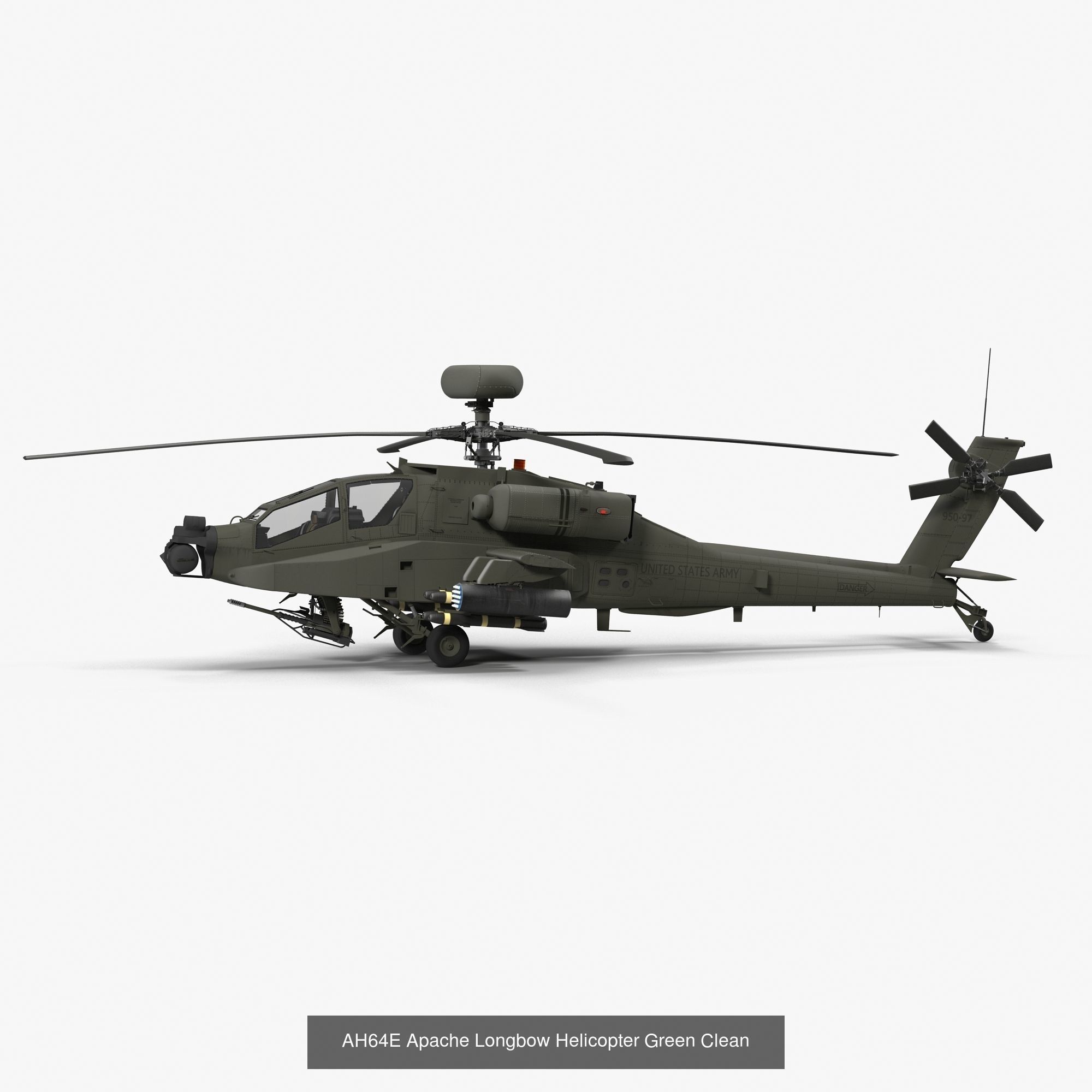 AH64E Apache Longbow Helicopter Green 2 in 1 3D Model Collection_2